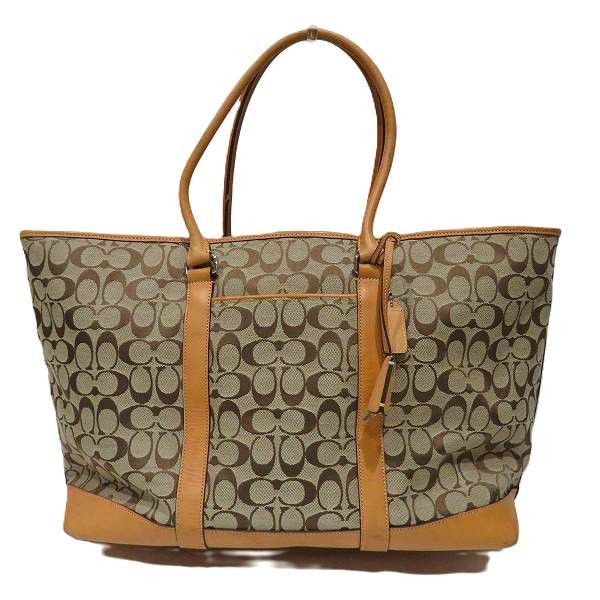 Coach Coach Signature Tote Bag Canvas Tote Bag 4271 in Brown, Men's
