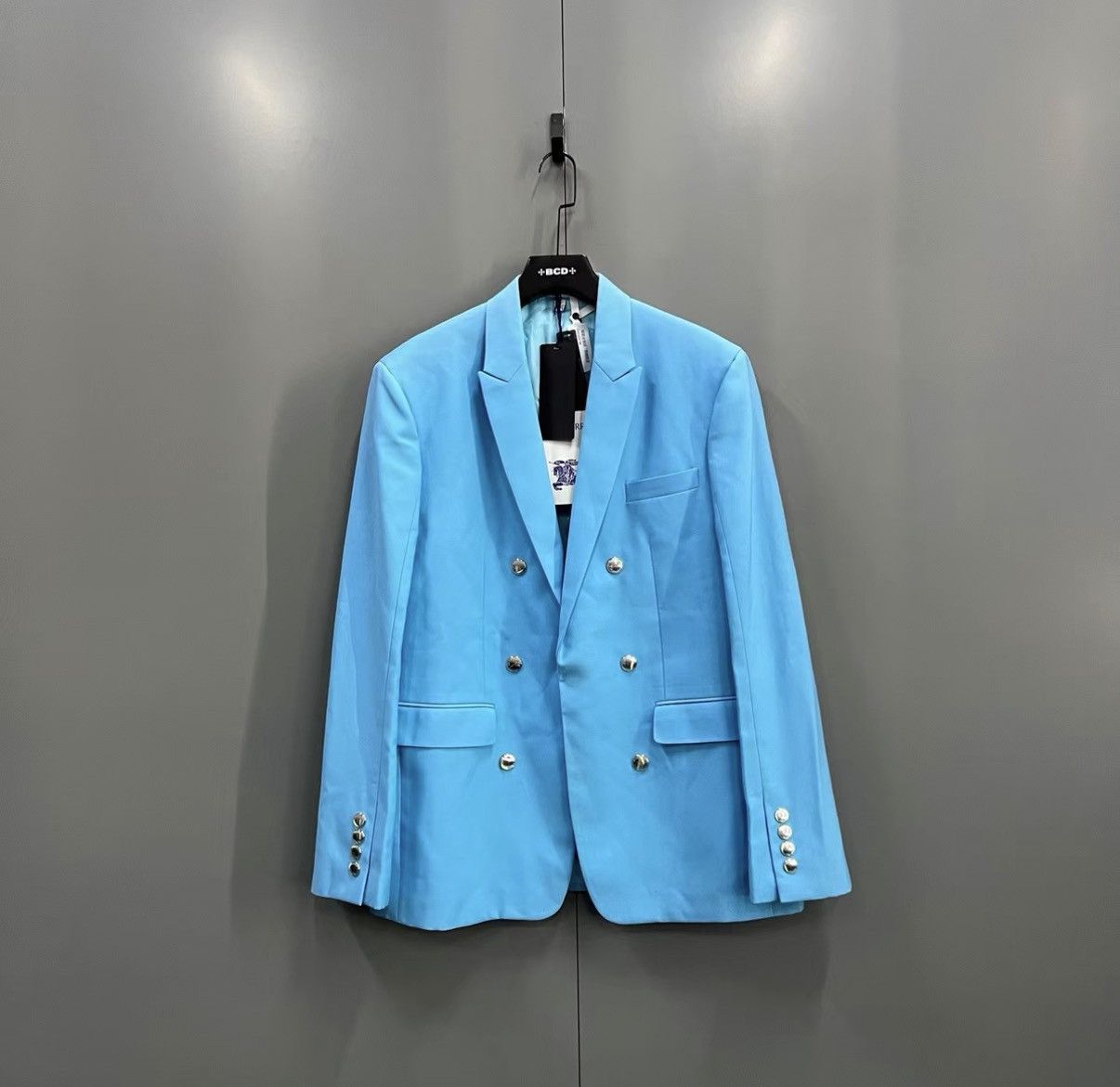 Burberry Burberry Blue Double-breasted Blazer J41 Size US L / EU 52-54 / 3 - 1 Thumbnail