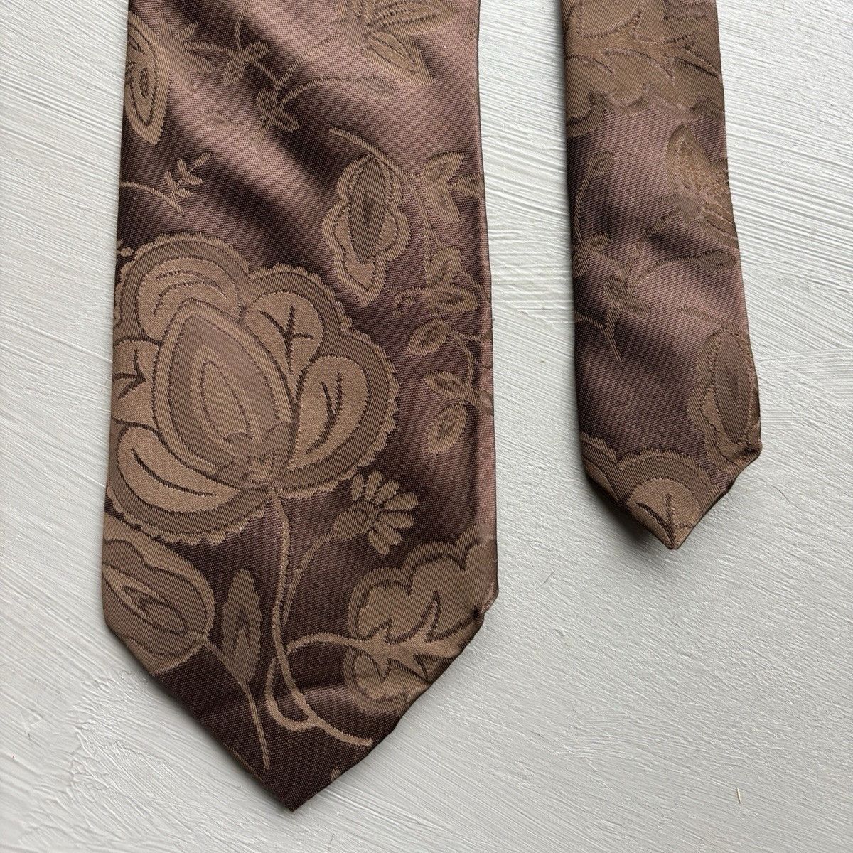 Dolce & Gabbana Dolce & Gabbana Italy 100% Silk Tie Brown Paisley Jacquard H Size ONE SIZE - 9 Thumbnail