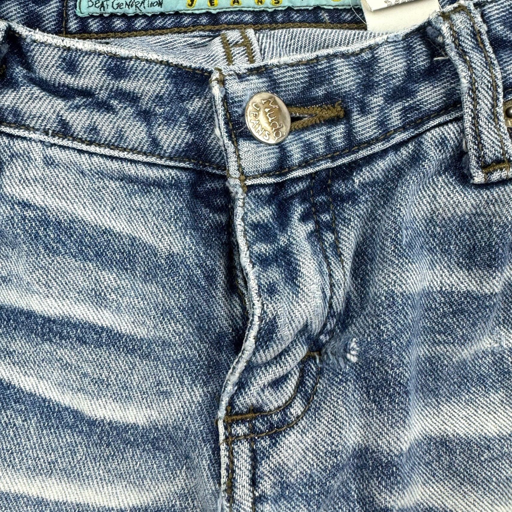Vintage VINTAGE Mudd Jeans Womens Flare Hipster 5 Blue Low Rise 28" Waist 27.5" Inseam Womens Jeans Size 27" / US 4 / IT 40 - 6 Thumbnail