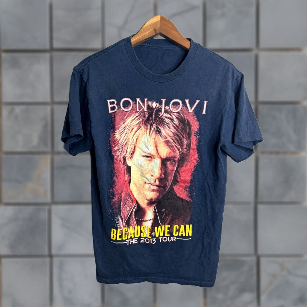 Vintage Bon Jovi Because We Can Tour 2013 What About Now Concert T-Shirt Blue Small Mens Size US S / EU 44-46 / 1 - 1 Thumbnail