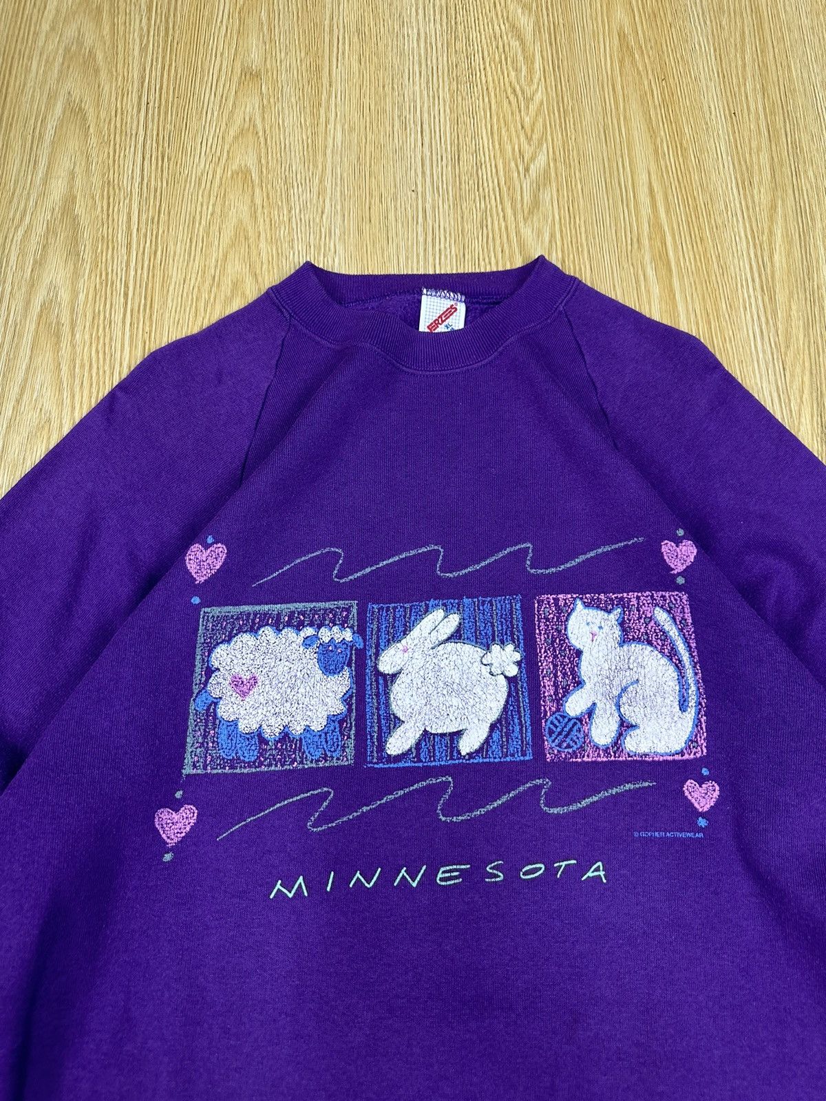 Vintage Vintage Minnesota Jerzees 90s Crewneck Z228 Size US L / EU 52-54 / 3 - 3 Thumbnail