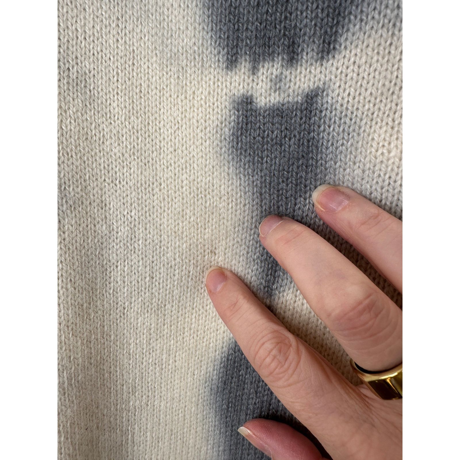 Other The Elder Statesmen Gray Cream Tie-Dyed Cashmere Sweater M Size US M / EU 48-50 / 2 - 5 Thumbnail