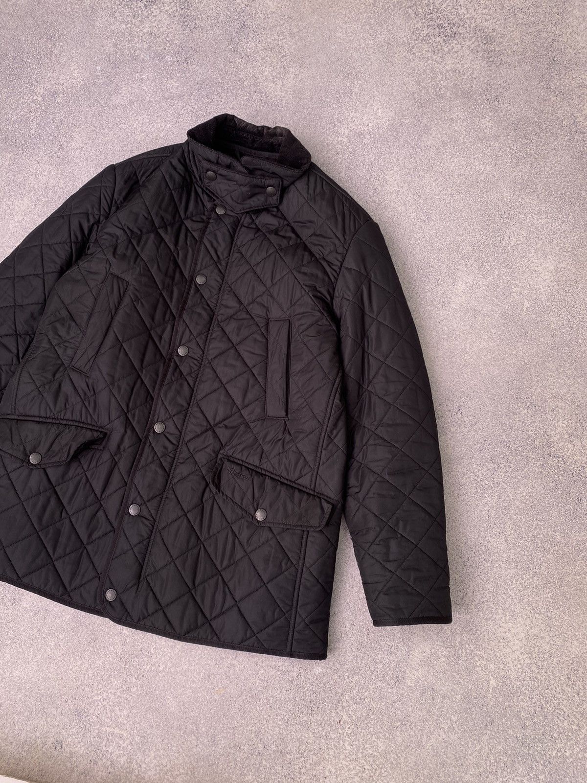 Barbour × Vintage Vintage Barbour Quilted Black Jacket Size US L / EU 52-54 / 3 - 5 Thumbnail