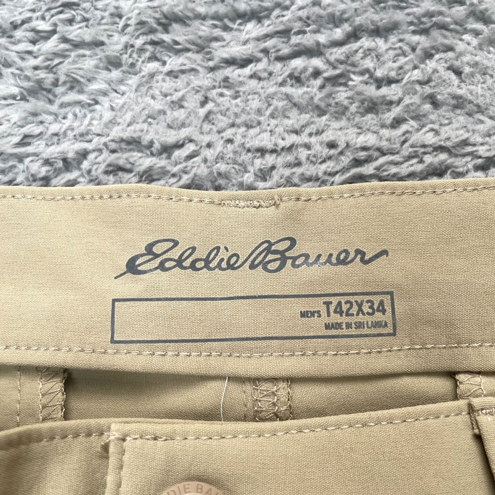Eddie Bauer Eddie Bauer Pants Mens 42x34 Beige Horizon Guide Chino Straight Leg Stretch Casual Workwear Slim? No. Size US 42 / EU 58 - 3 Thumbnail