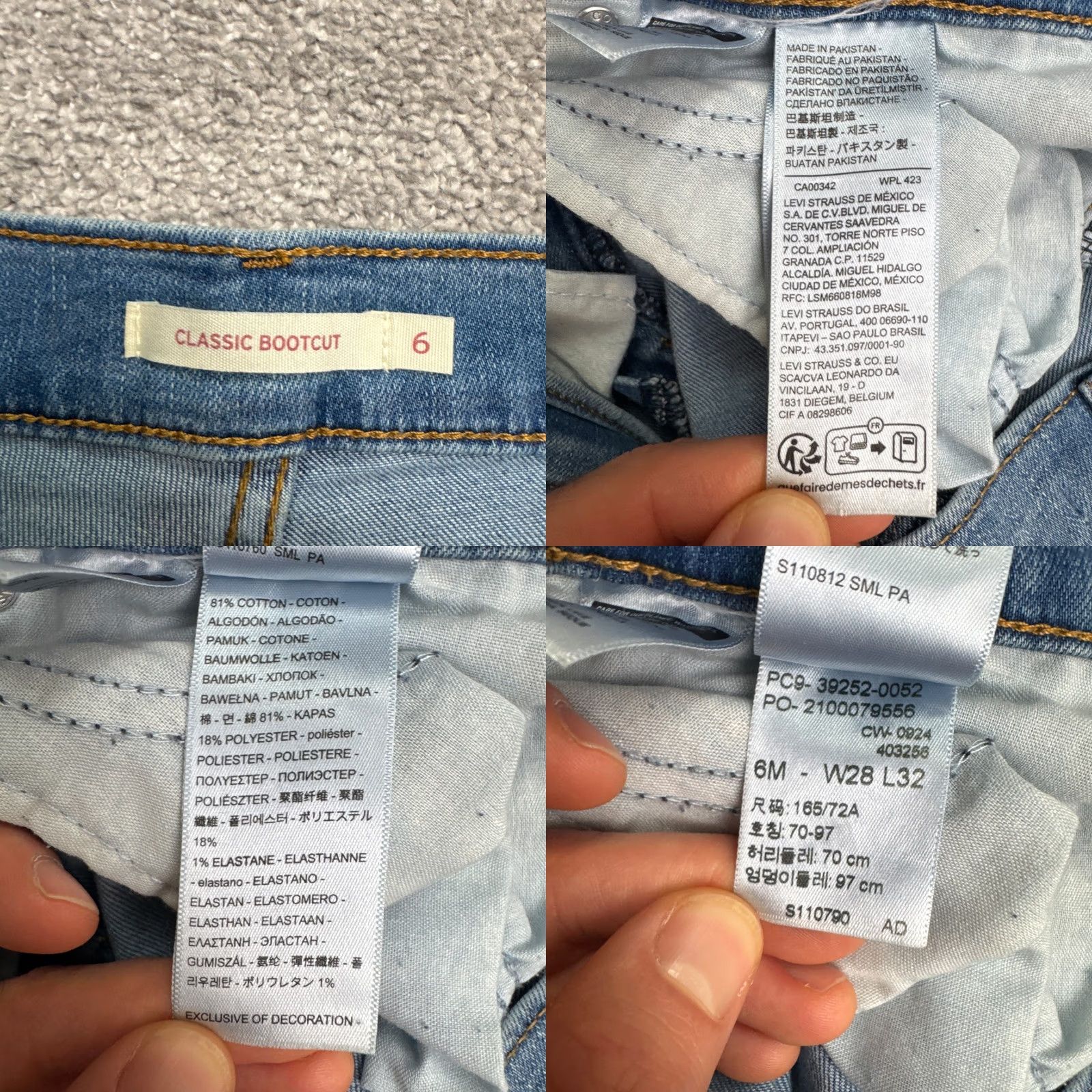 Levi's Levi's Classic Bootcut Jeans Womens Blue Medium Wash High Rise Stretch Size 28" / US 6 / IT 42 - 8 Thumbnail