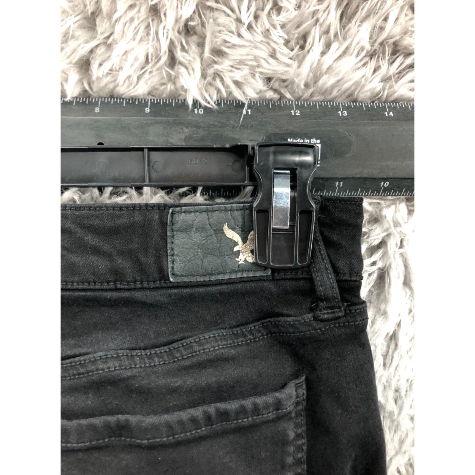 American Eagle Outfitters American Eagle Jegging Jeans Women's Dark Wash Black Size 4 Regular 28in Inseam 5-Pocket Denim Cotton Button Zipper Size 27" / US 4 / IT 40 - 6 Thumbnail
