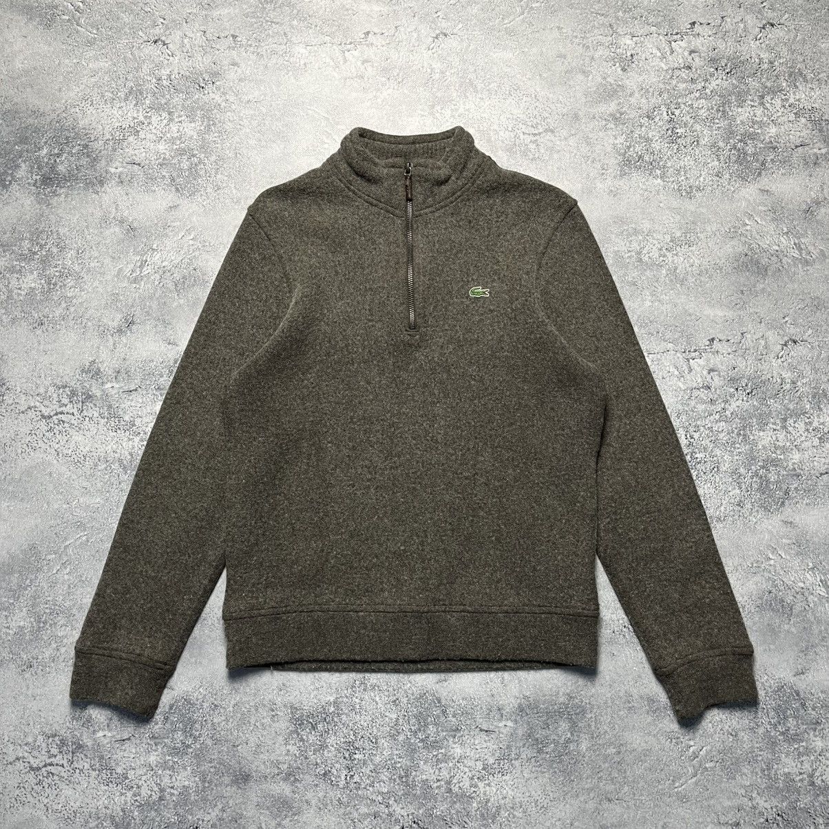 Lacoste Vintage Lacoste 1/3 Zip Brown Wool Sweater Streetwear Size US M / EU 48-50 / 2 - 1 Thumbnail