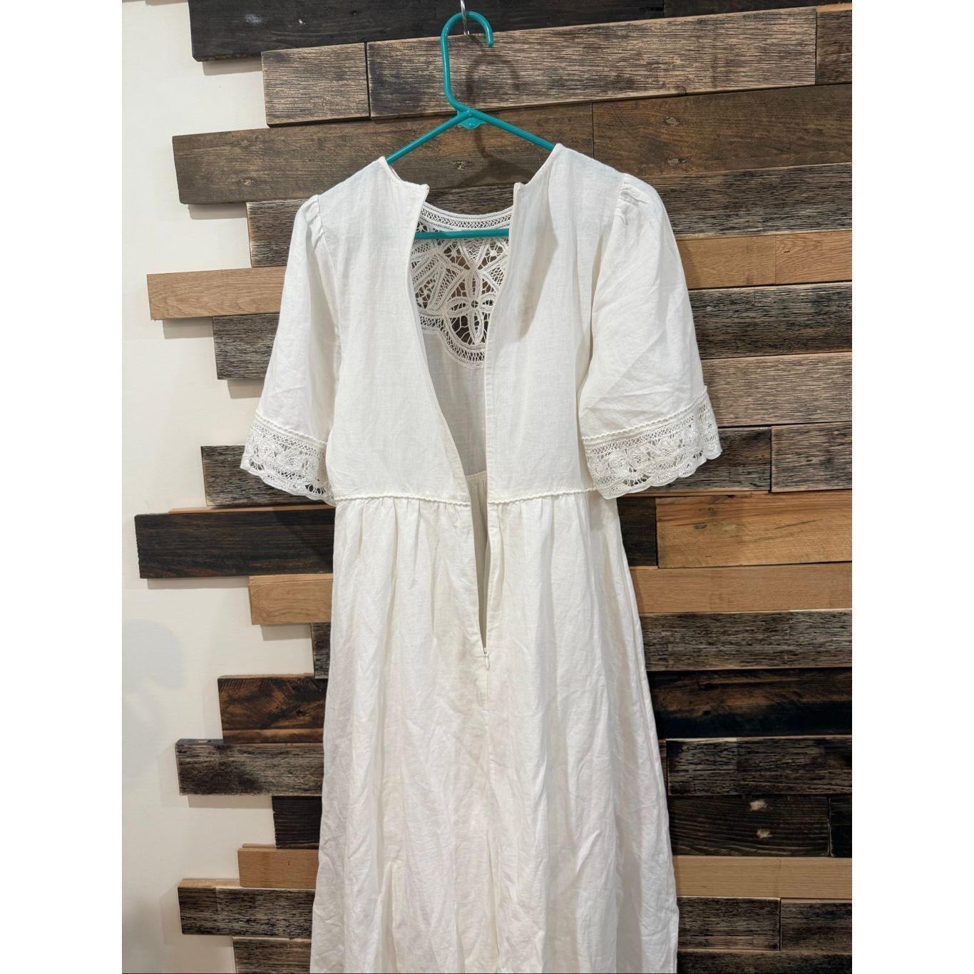 Sezane Sezane Paris Ursula Dress White Midi Linen Blend Size 38 Size M / US 6-8 / IT 42-44 - 4 Thumbnail