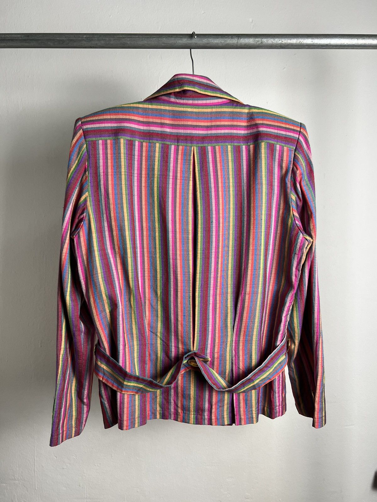 Hedi Slimane × Vintage × Yves Saint Laurent Vintage 1990s Yves Saint Laurent "Double Breasted Rainbow" Size M / US 6-8 / IT 42-44 - 4 Thumbnail