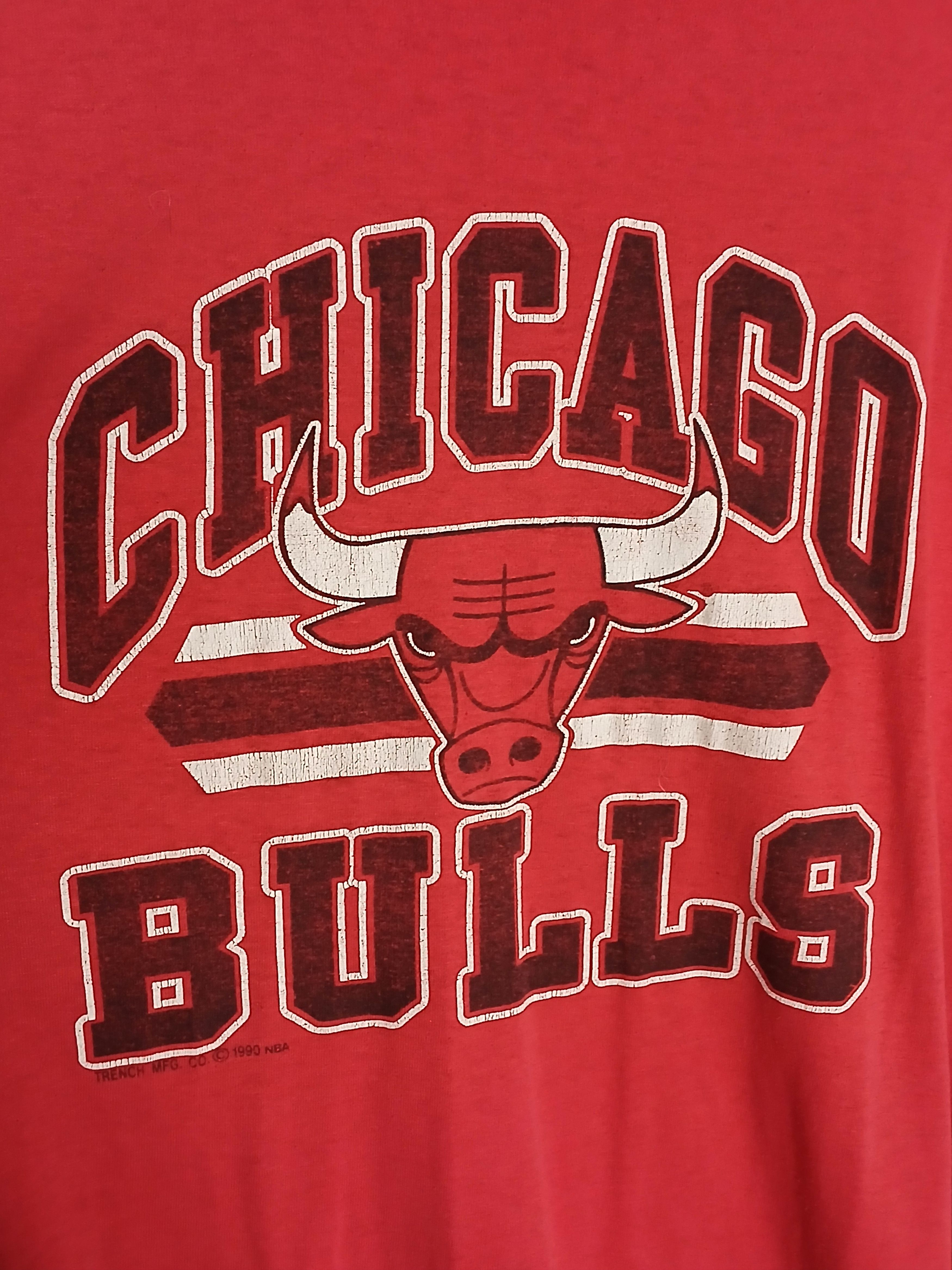 NBA × Vintage Vintage 1990 NBA Chicago Bulls Single Stitch T-Shirt Size US XL / EU 56 / 4 - 3 Thumbnail
