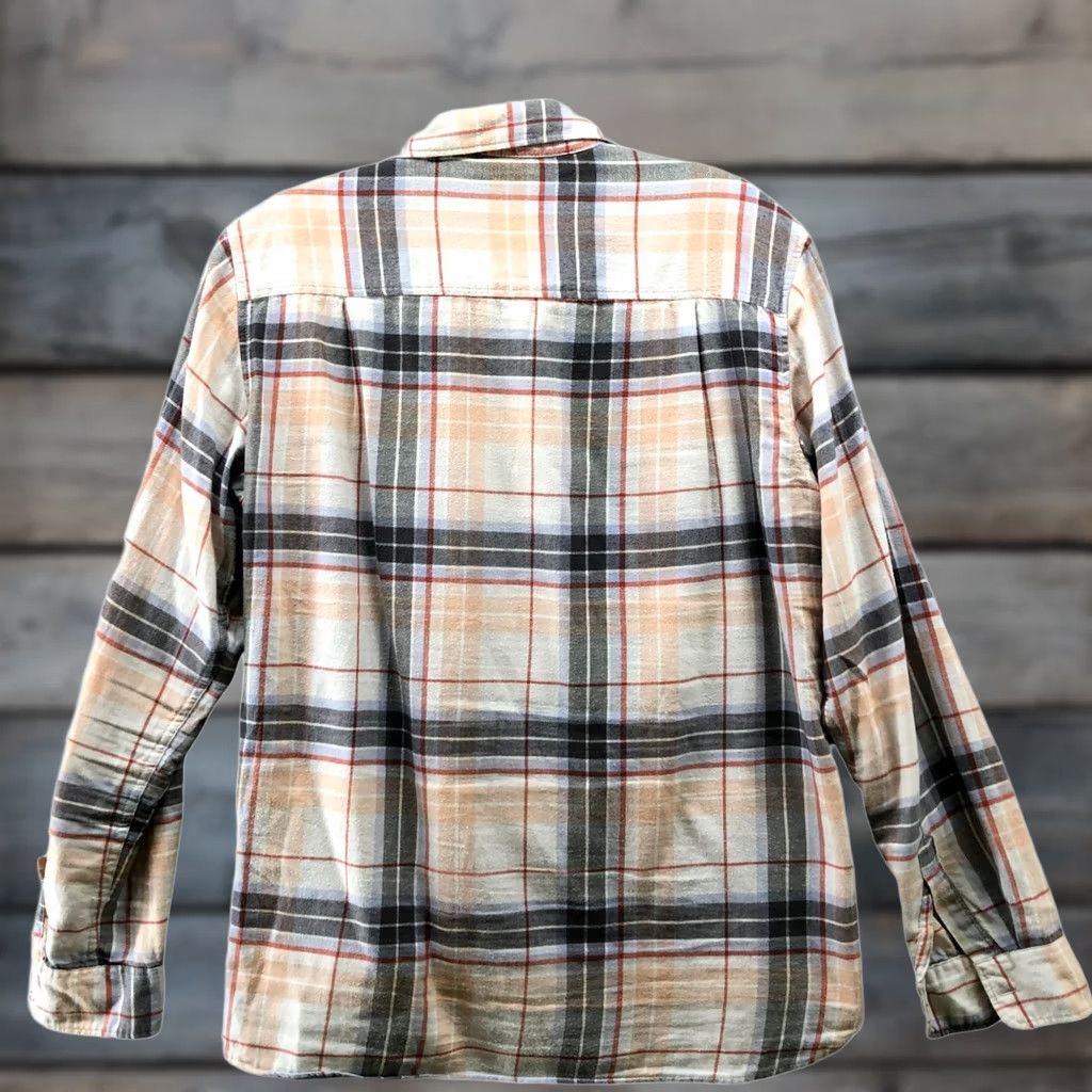 Uniqlo Uniqlo Flannel Shirt Mens S Long Sleeve Lightweight Cotton Cream Plaid Overshirt Size US S / EU 44-46 / 1 - 1 Thumbnail