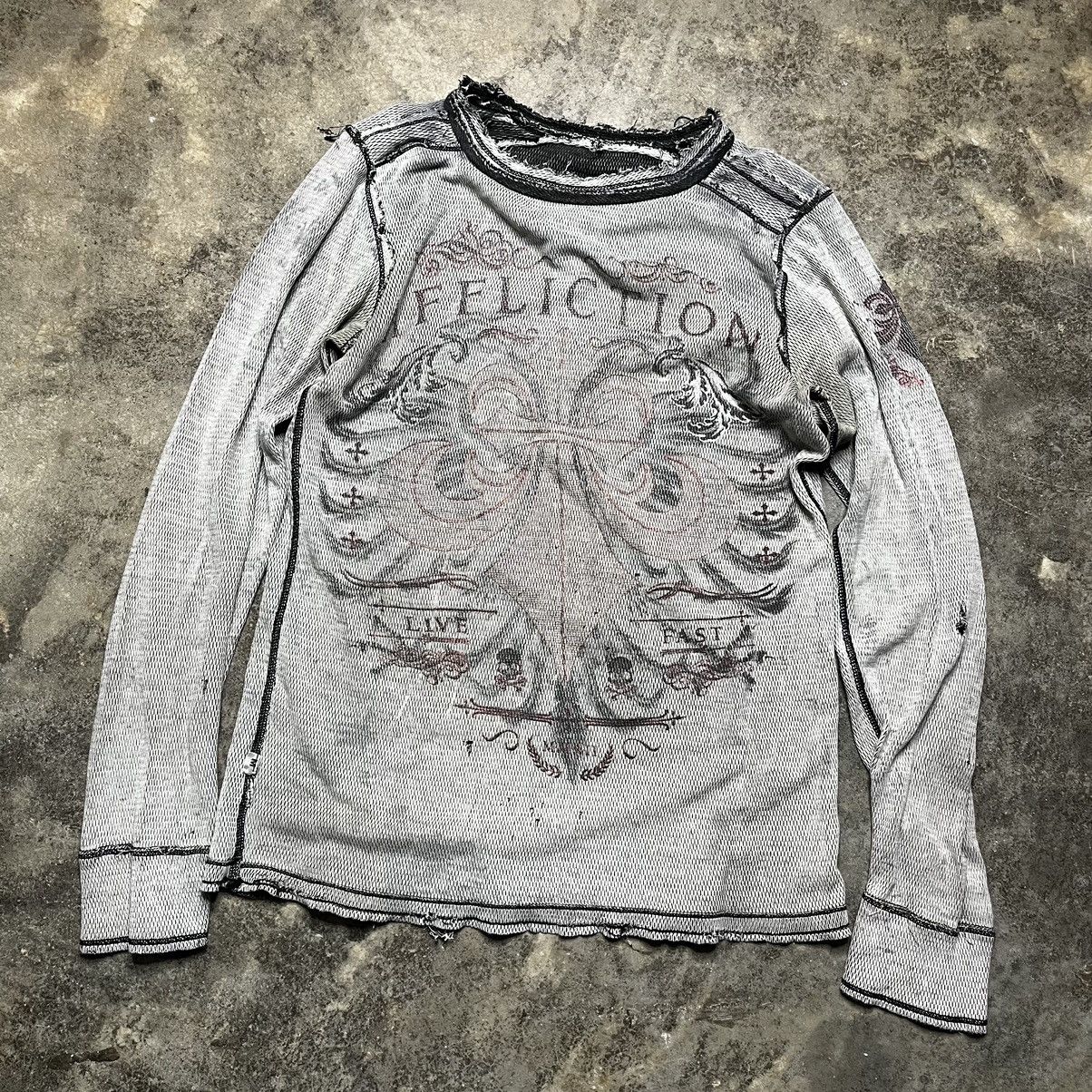 Vintage vintage y2k affliction reversible thermal tribal shirt Size US L / EU 52-54 / 3 - 1 Thumbnail