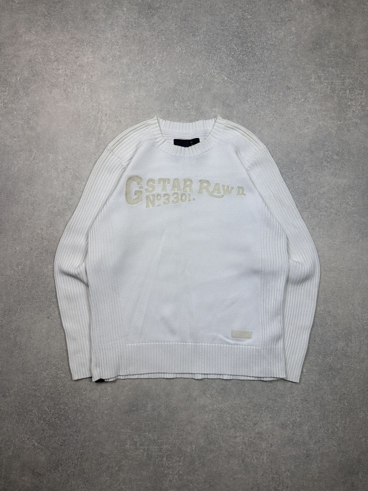 G-Star × Vintage Vintage Sweater G-Star Raw Demim Size US XL / EU 56 / 4 - 1 Thumbnail