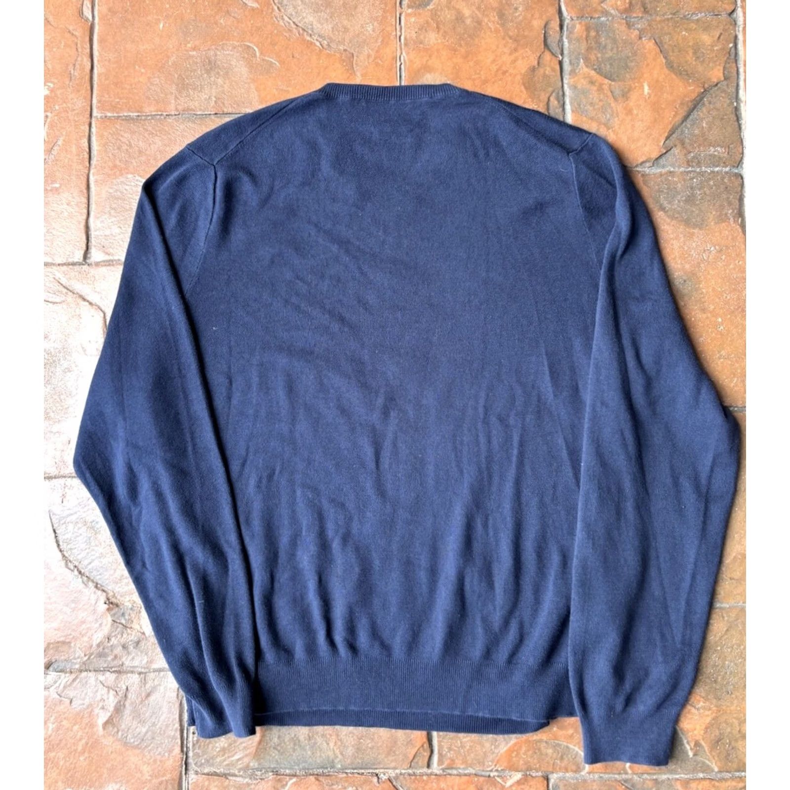 Ralph Lauren VINTAGE Polo Ralph Lauren V-Neck Sweater Men’s Large XL Knit Navy Blue Polo Ralph Lauren Man Pullover 90s Classic Preppy Logo Embroidered Size US XL / EU 56 / 4 - 3 Thumbnail