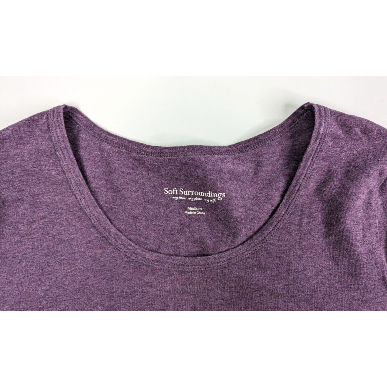 Soft Surroundings **Purple Soft Surroundings Women's Medium Tunic Top Satin 3/4 Sleeve** User: **Purple Soft Surroundings Women's Medium Tunic Top Satin 3/4 Sleeve** Size M / US 6-8 / IT 42-44 - 6 Thumbnail