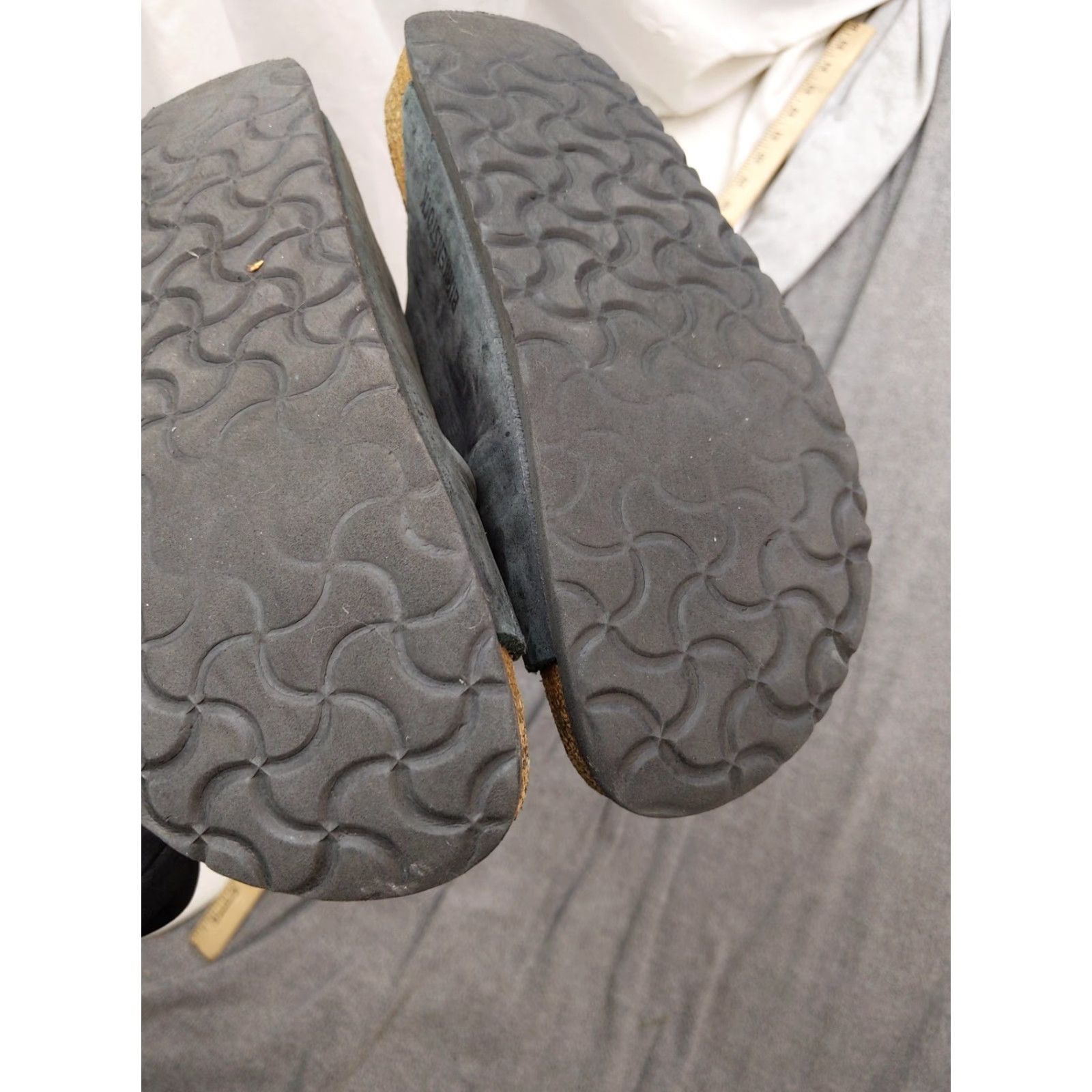 Birkenstock Birkenstock Arizona Soft Footbed Sandals Womens 7 38 Black Suede Slide Comfort Size US 7 / IT 37 - 6 Thumbnail