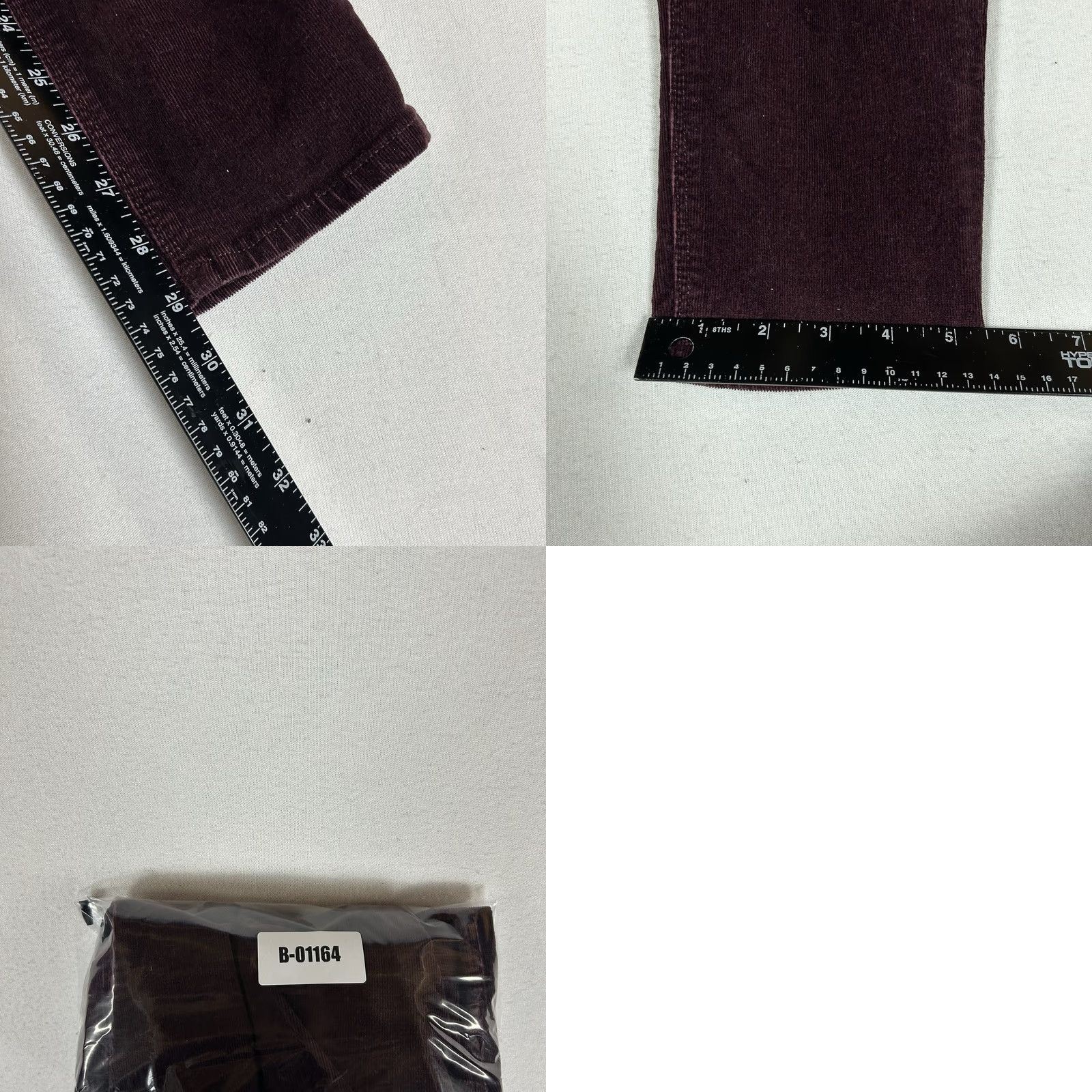 Express Express Corduroy Mid Rise Legging Pants Womens 10 Regular Maroon Dark Red Casual Size 32" / US 10 / IT 46 - 9 Thumbnail