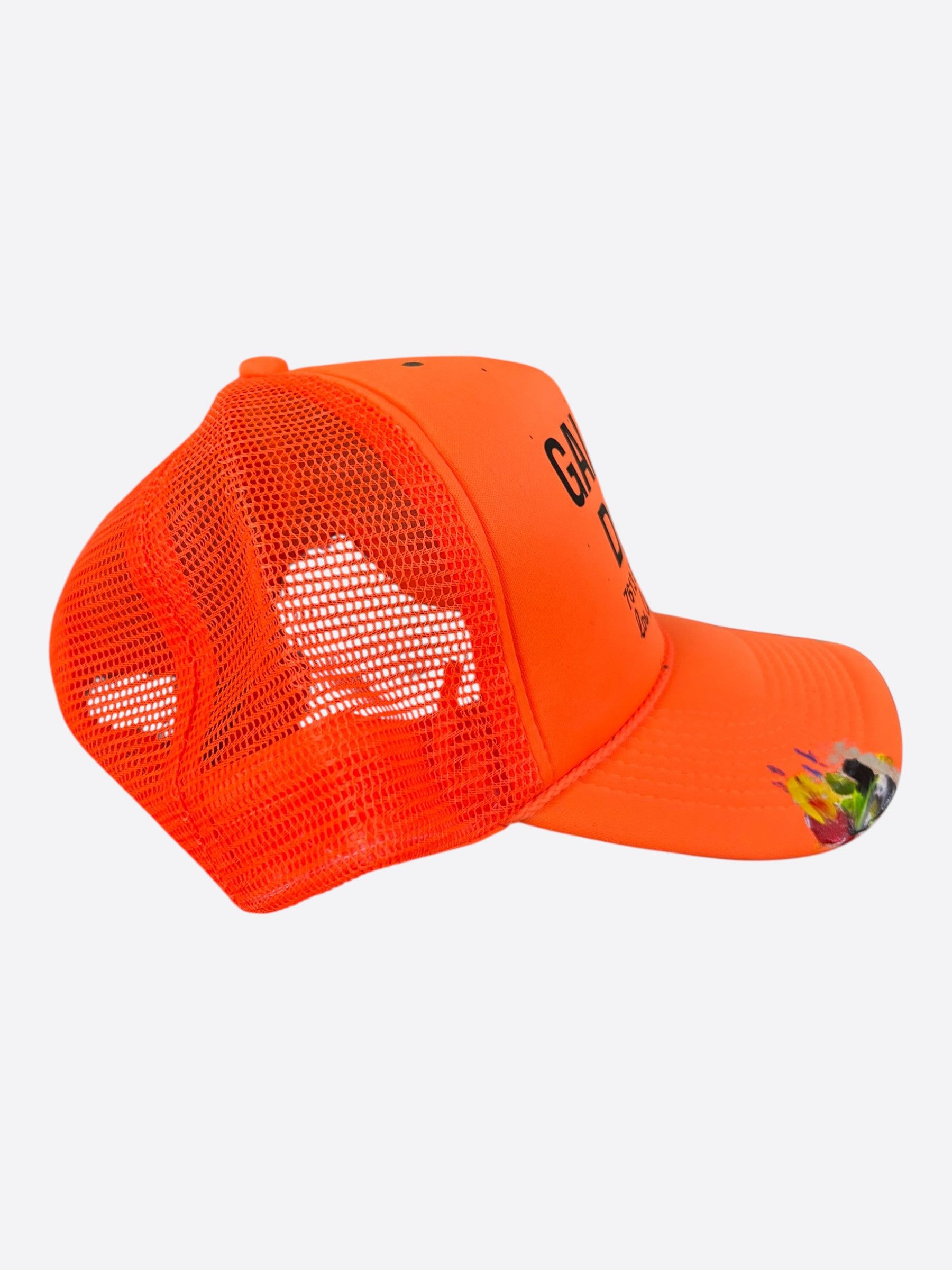 Gallery Dept. Gallery Dept Orange & Black Workshop Logo Trucker Hat Size ONE SIZE - 2 Thumbnail