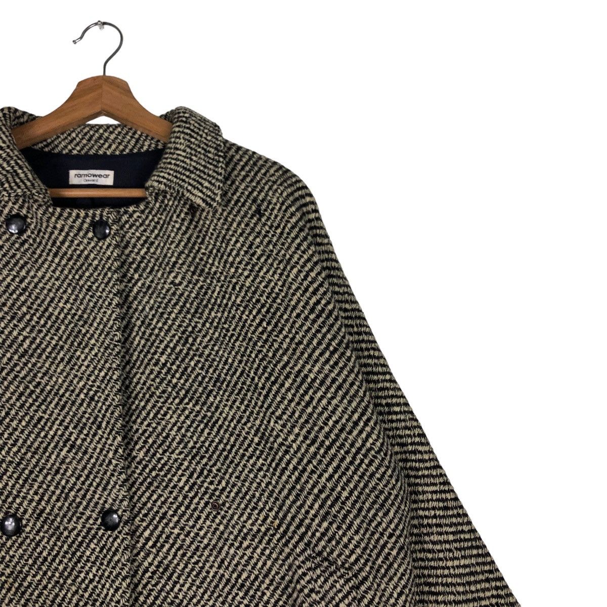 Japanese Brand 🔥Rich Grey - Fly Long Jacket Wool Herringbone Issey Miyake Size US M / EU 48-50 / 2 - 7 Thumbnail
