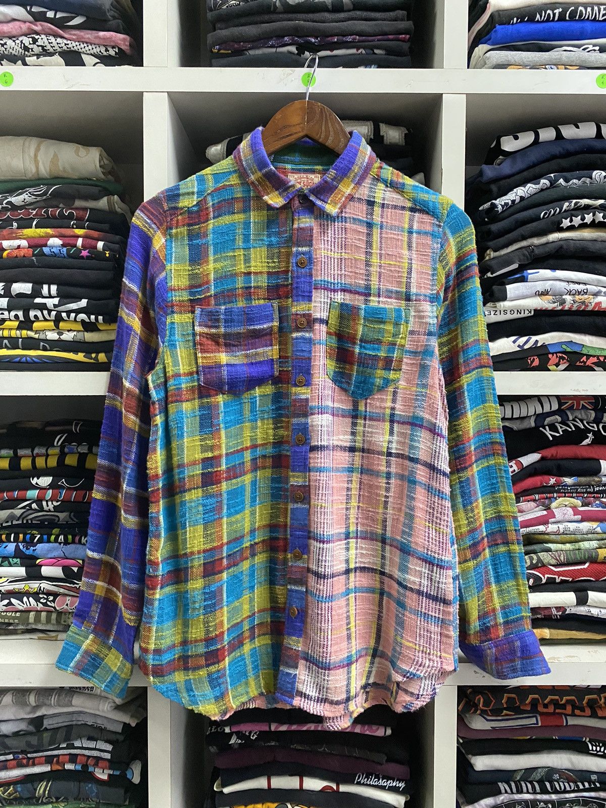Flannel × Japanese Brand × Vintage Vintage Cube Sugar Flannel Size US M / EU 48-50 / 2 - 2 Thumbnail