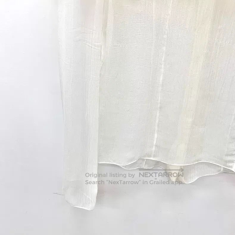 Chanel Chanel Castle Series Beige Ruffle Lace Silk Lapel Long-sle Size XS / US 0-2 / IT 36-38 - 4 Thumbnail