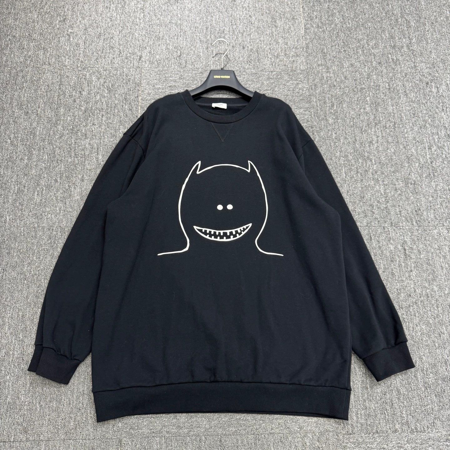 Celine Black Long-Sleeve Sweatshirt with Smiley Horn Design Size US L / EU 52-54 / 3 - 1 Thumbnail