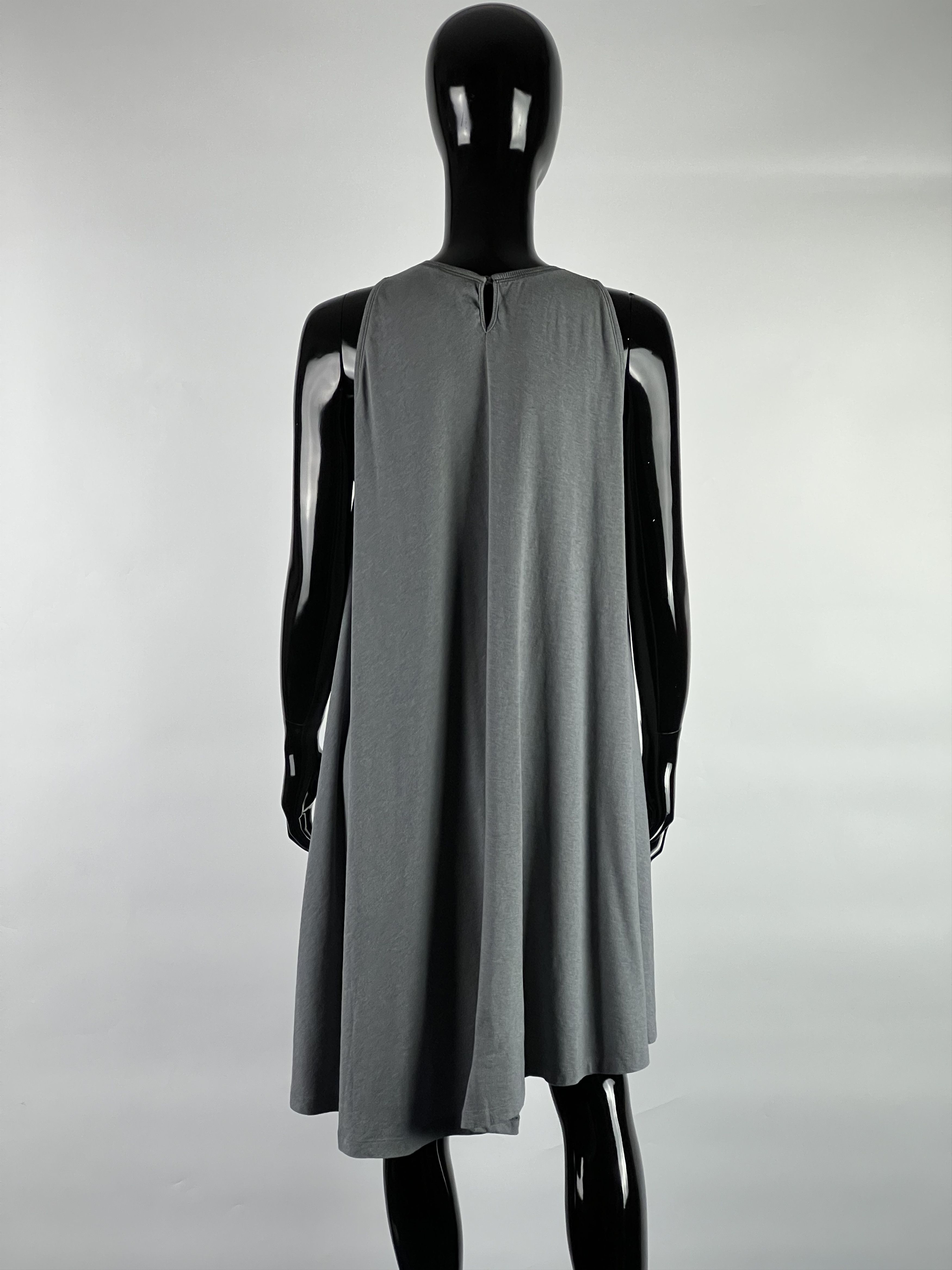 Brunello Cucinelli Rivamonti Gray Asymmetrical Sleeveless Dress Size L/XL Size XL / US 12-14 / IT 48-50 - 3 Thumbnail