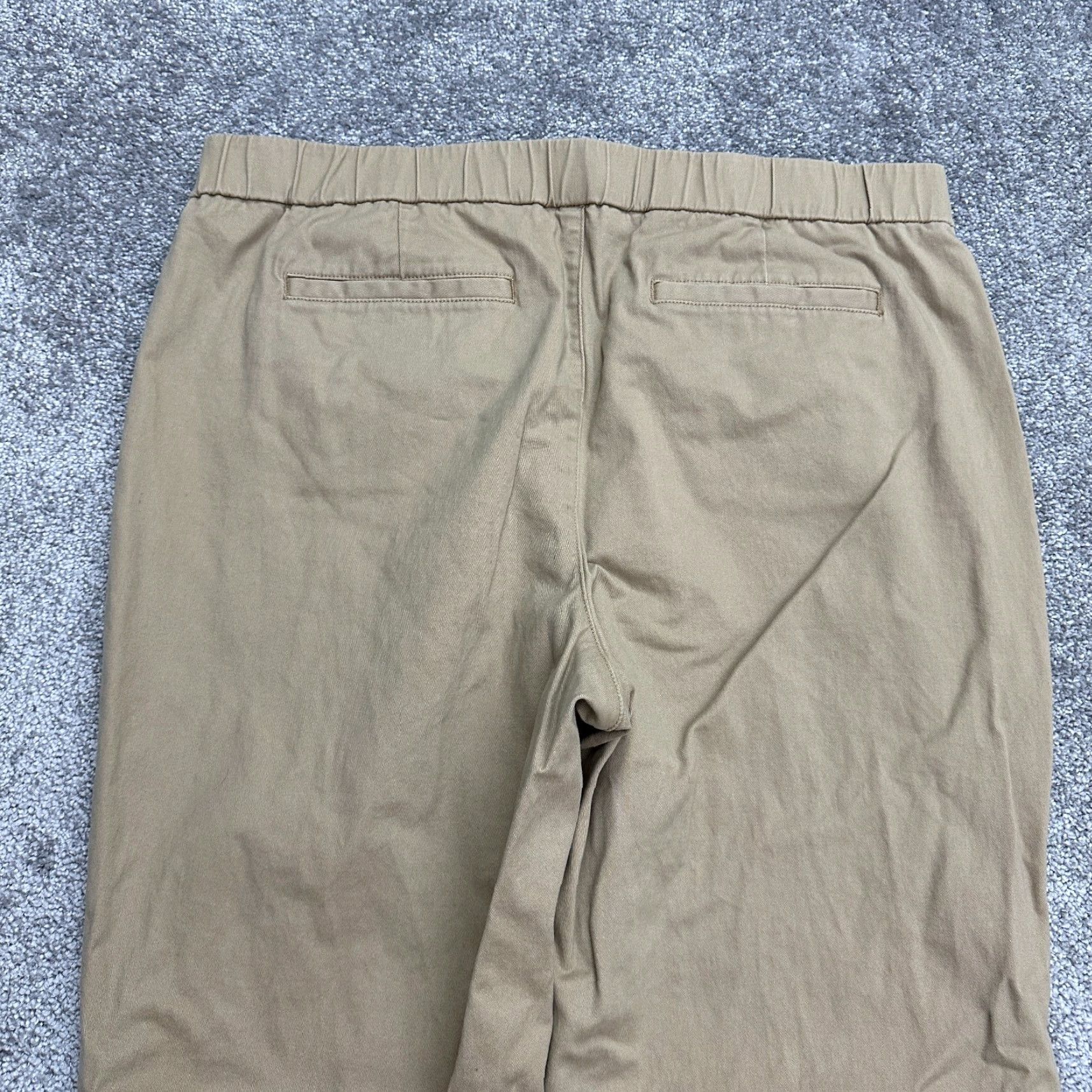 Lands' End Lands' End Chino Pants Womens 14 Brown Straight Mid Rise Elastic 35x27 Size 36" / US 14 / IT 50 - 3 Thumbnail