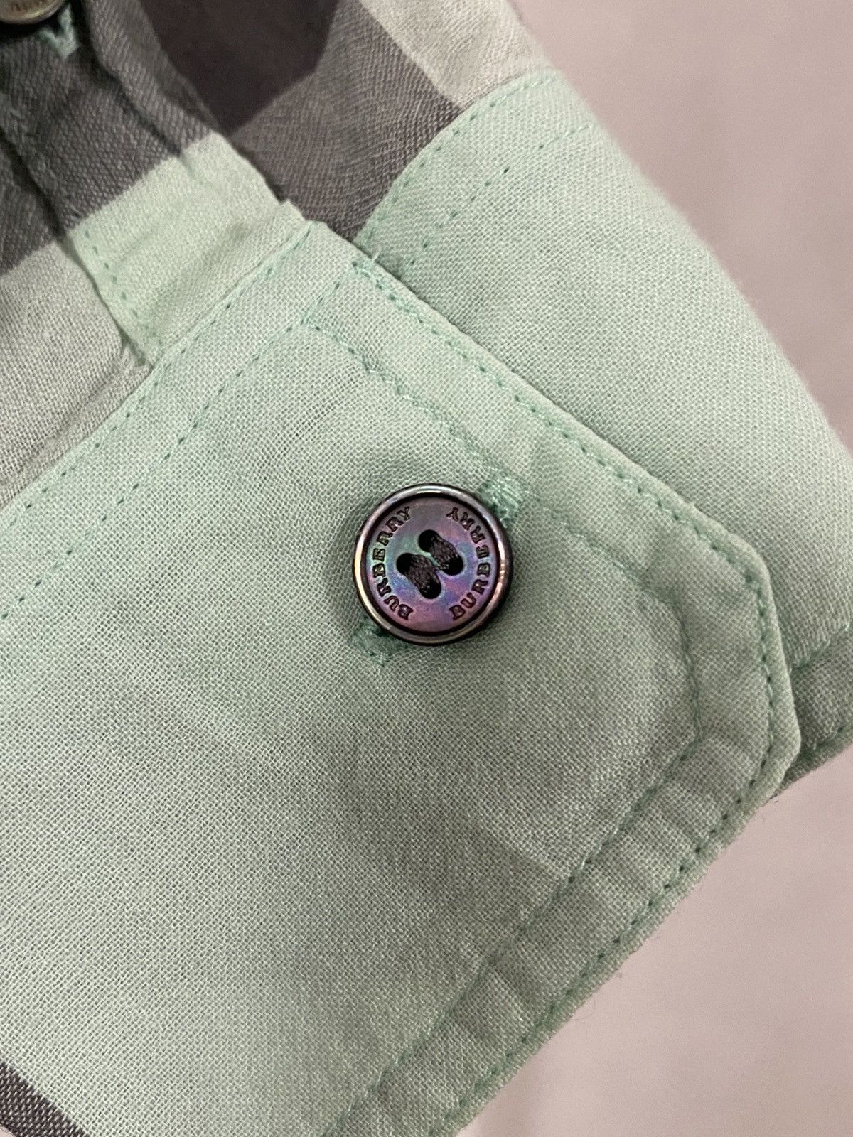Burberry Burberry Nova Check Mint Green Shirt Size: S Size S / US 4 / IT 40 - 10 Thumbnail