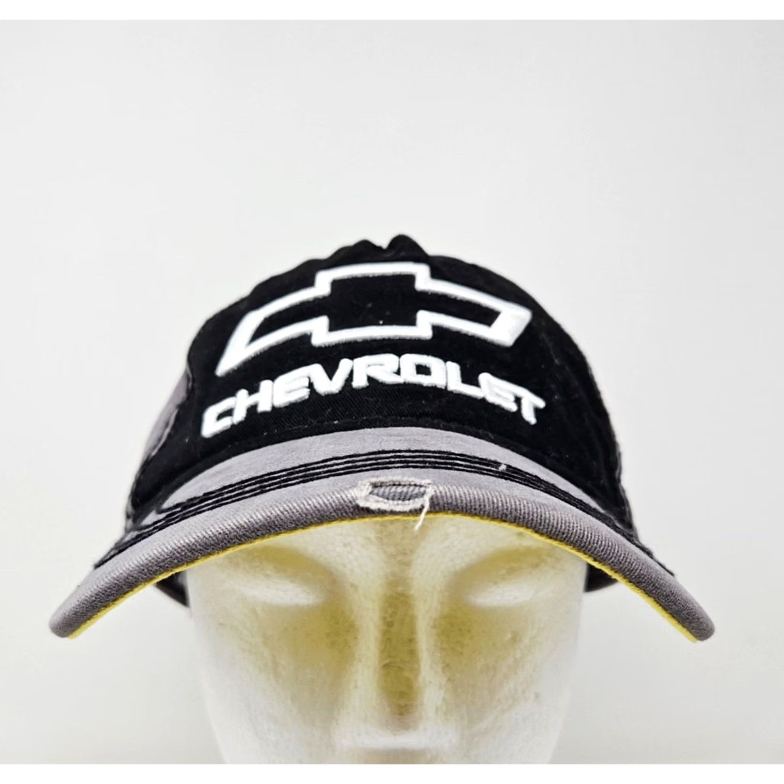 Logo 7 Chevrolet Hat Cap Baseball Strap Back One Size Gray Black Mens Bowtie Logo Size ONE SIZE - 2 Thumbnail