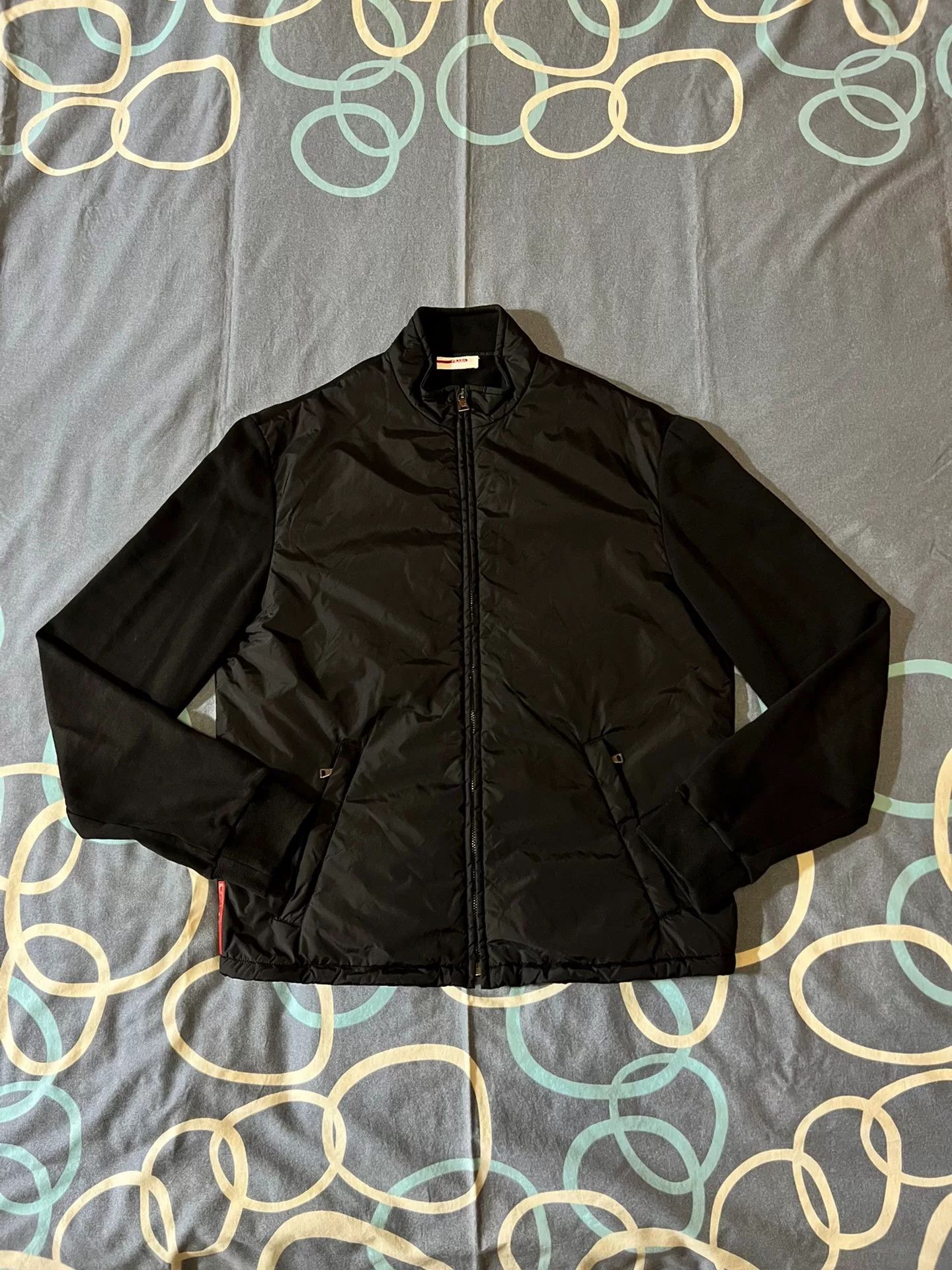 Prada prada classic red logo zip-up jacket Size US L / EU 52-54 / 3 - 1 Thumbnail