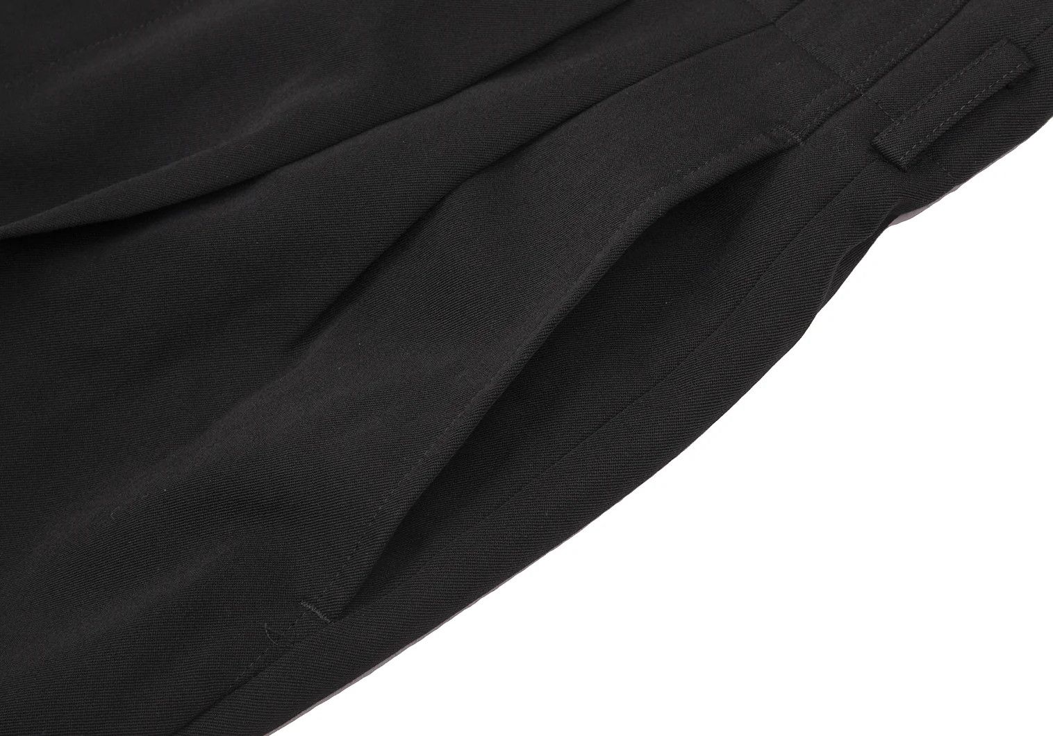 Comme des Garcons Homme Plus Wool Gabardine Hem Layered Double Pants in Black, Size M Size US 36 / EU 52 - 4 Thumbnail