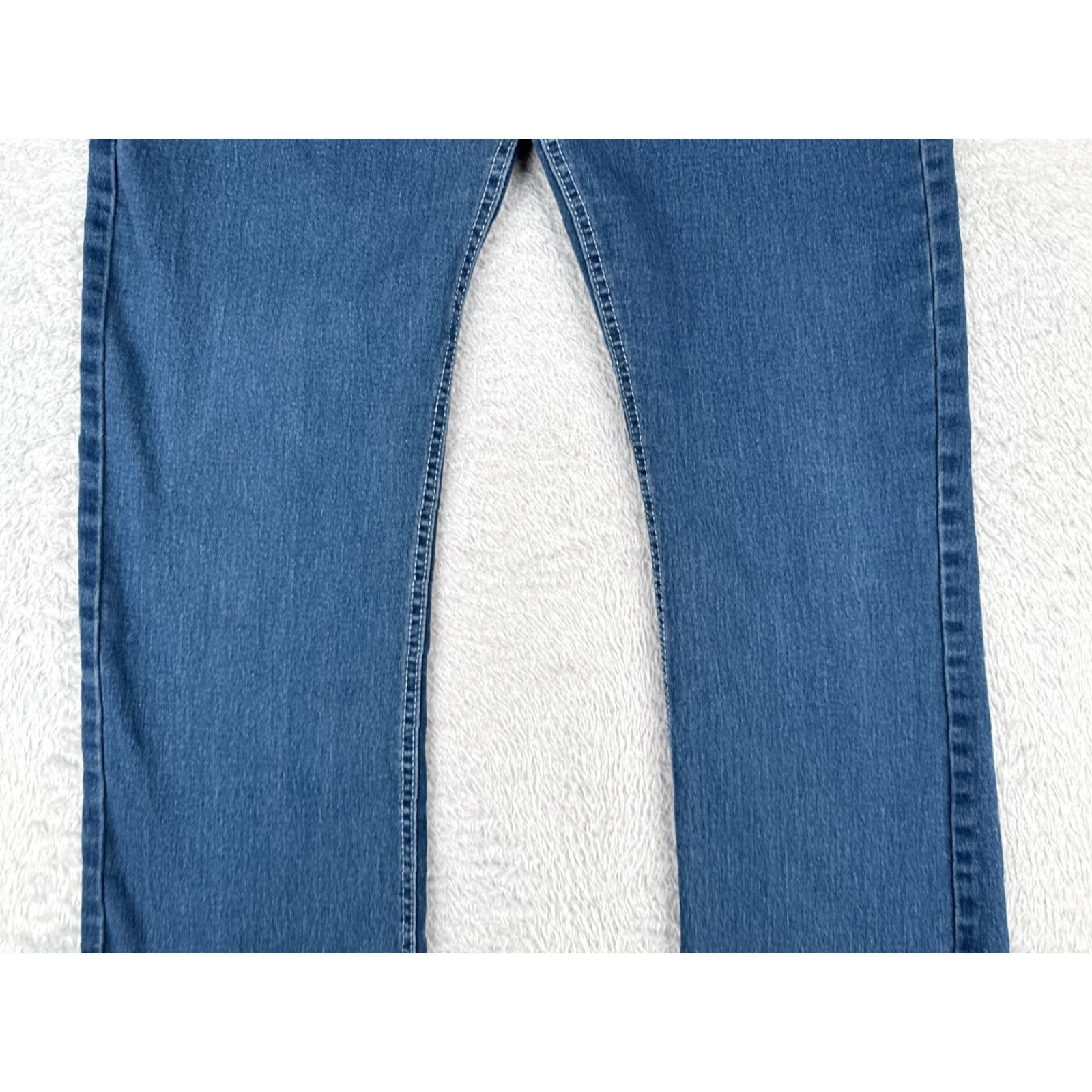 Denime Women Jeans Bootcut Denim 34x31 Mid Rise Blue Embroidered Feathers 34 Waist 34 Inseam Cotton Blend Cowboy Southwestern Casual Mens? Size 24" / US 00 / IT 34 - 3 Thumbnail