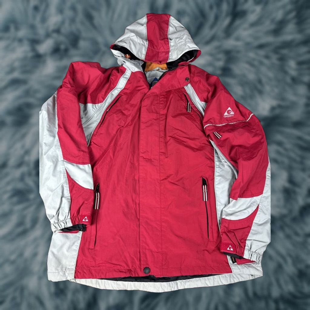 Vintage VINTAGE Gerry Hoodie Outdoor Jacket Full Zip Gray Mens L Outdoor Rain Coat Nylon Red & Gray Full Zip Jacket Mens L Size US L / EU 52-54 / 3 - 1 Thumbnail