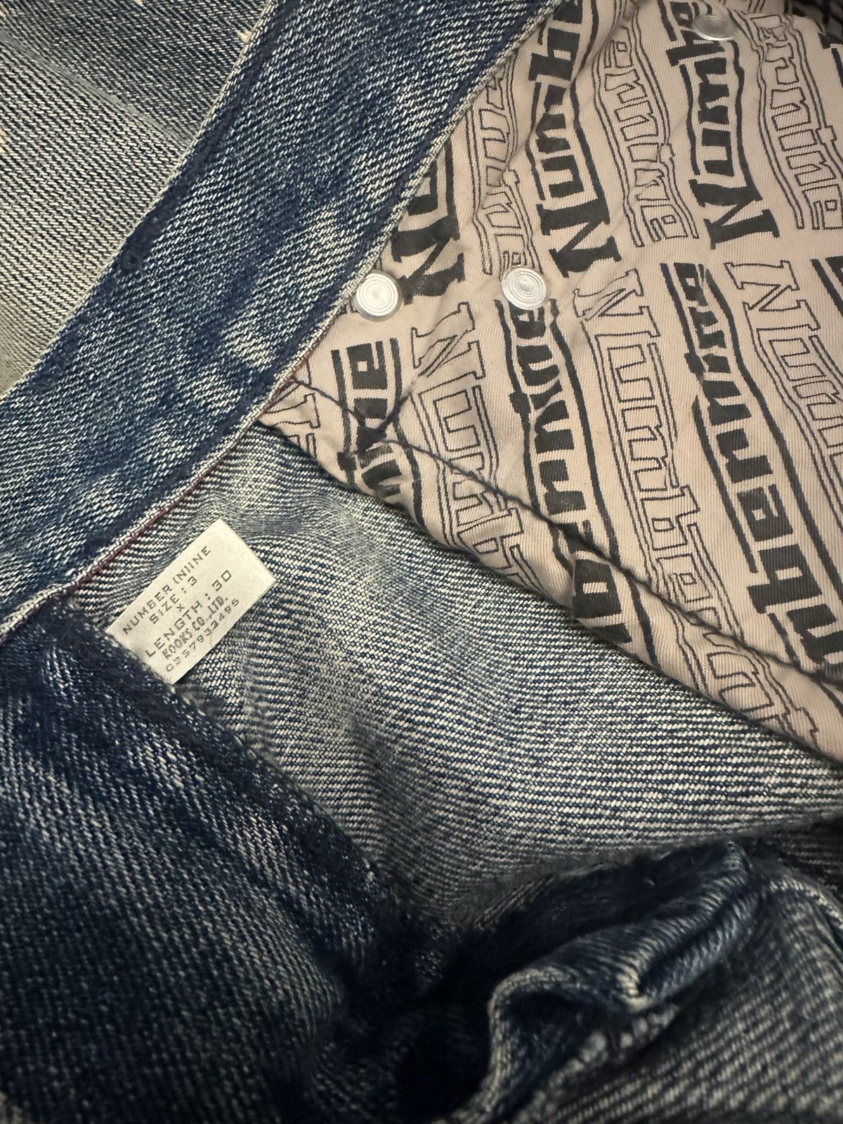 Number (N)ine Number (N)ine AW01 Denim Size 3 Size US 31 - 5 Thumbnail