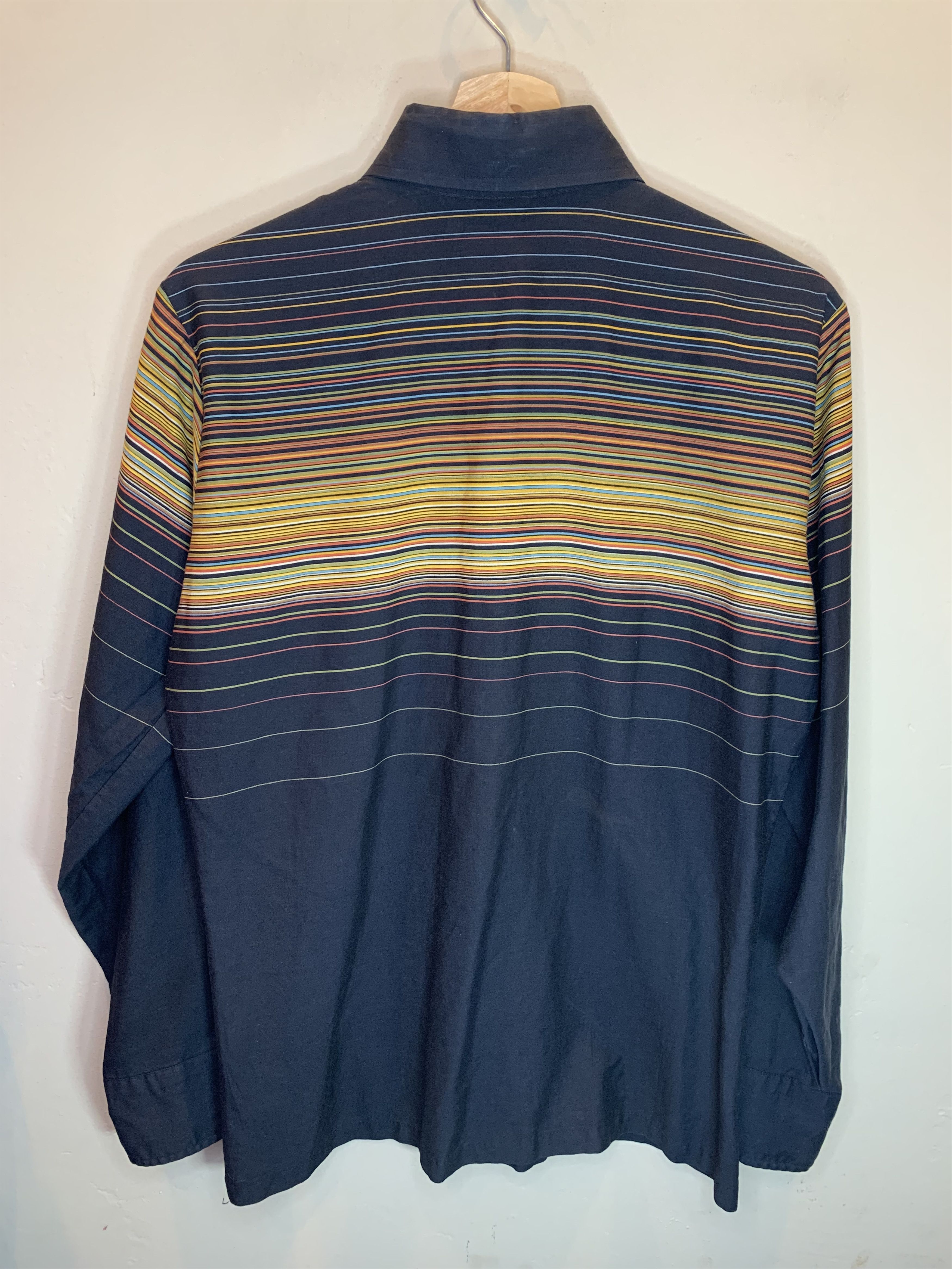 Vintage *RARE* Vintage 70’s Mervyn’s Gradient Stripe Button Shirt Size US S / EU 44-46 / 1 - 2 Thumbnail