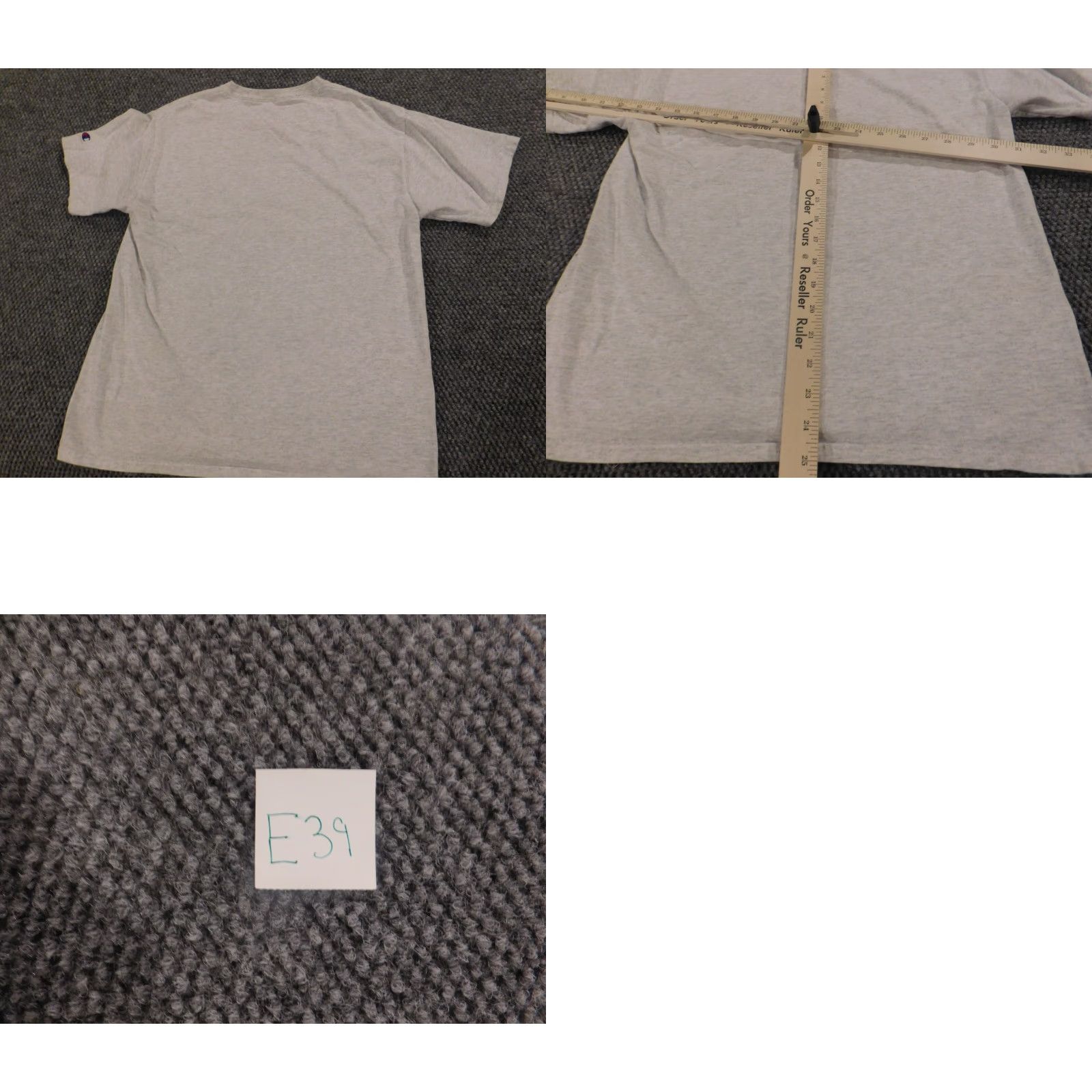 Champion Champion Womens Shirt Small Gray Pullover T-Shirt Casual Cotton Rayon Pleated Modern Lightweight Short Sleeve Round Neck Cap Sleeve Boys? Size S / US 4 / IT 40 - 8 Thumbnail