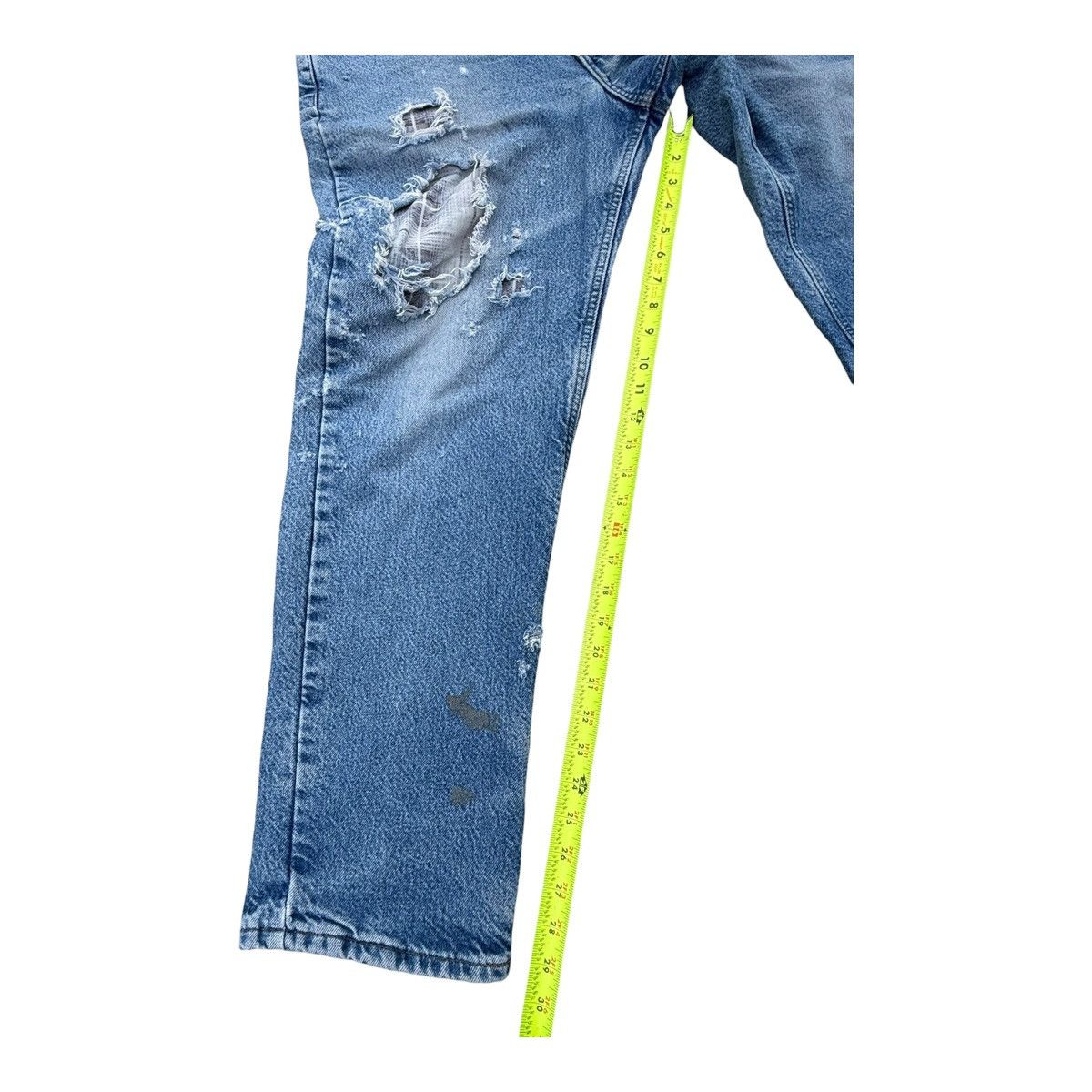 Carhartt Carhartt B21 DST Distressed Flannel-Lined Denim Jeans 34x30 Size US 34 / EU 50 - 12 Thumbnail