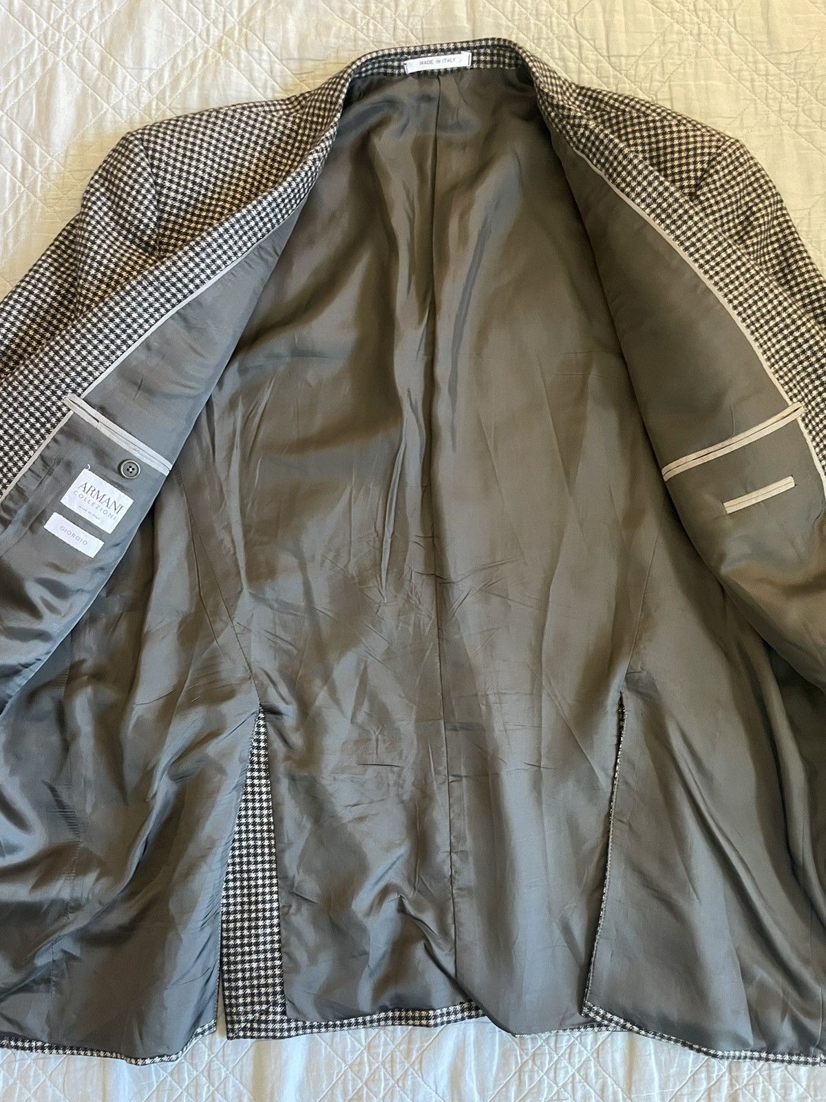Armani Collezioni Small Check Wool GIORGIO Jacket Size 44R - 5 Thumbnail