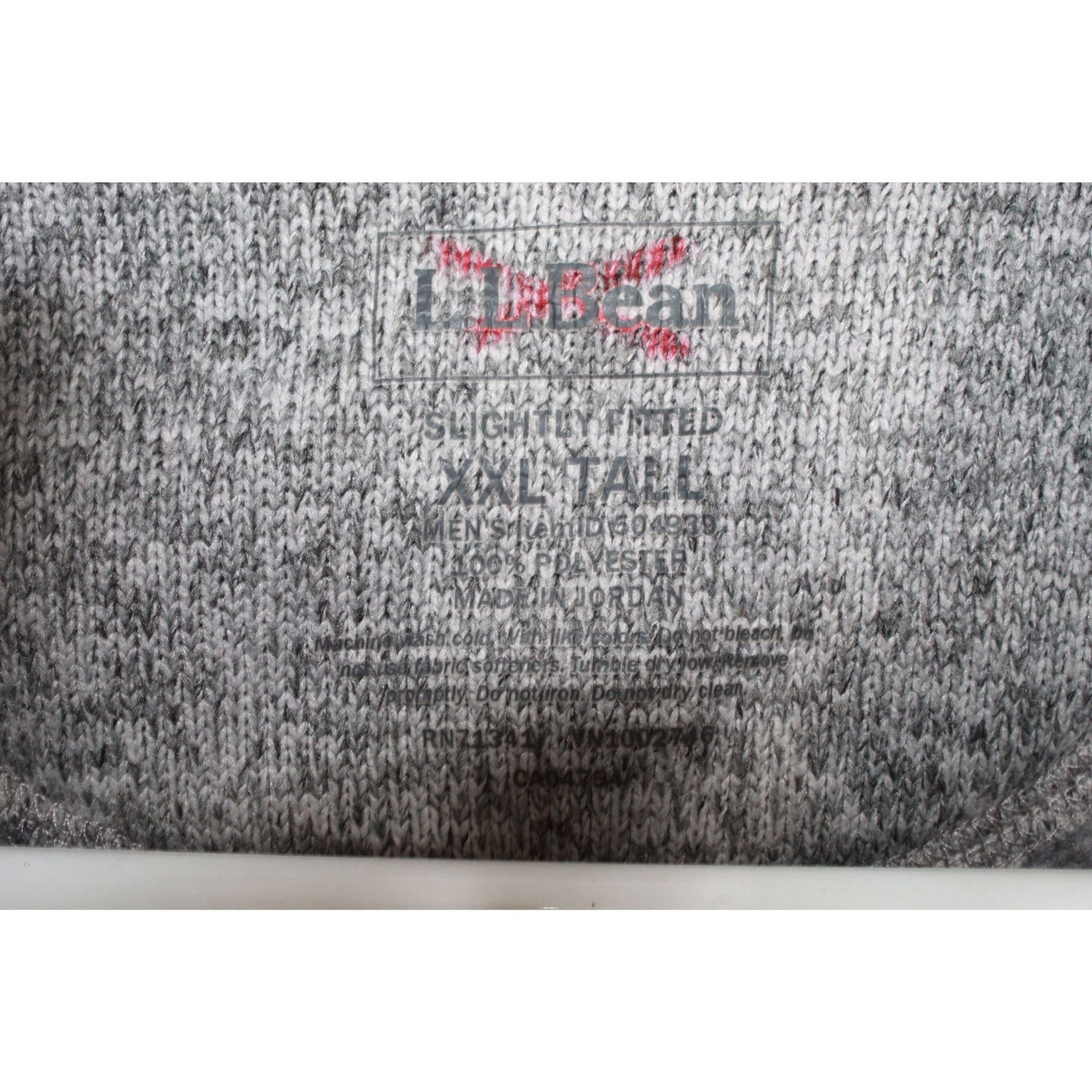 L.L. Bean LL Bean Men's Gray Sweater Fleece Full Zip Jacket Size US XXL / EU 58 / 5 - 6 Thumbnail