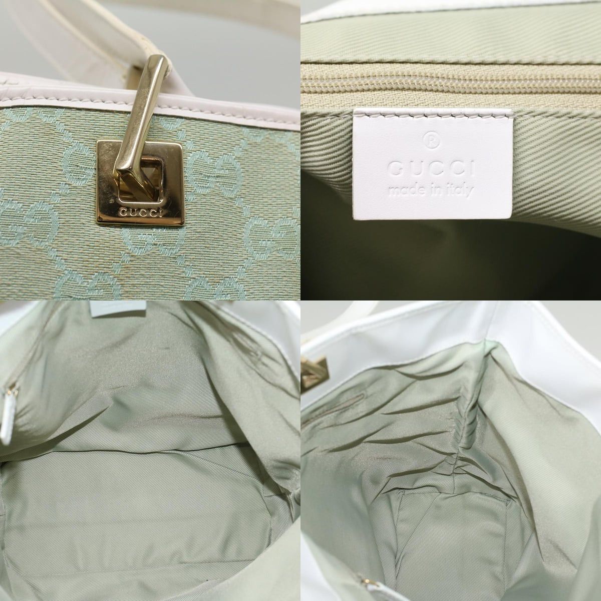 Gucci GUCCI GG Canvas Tote Bag Light Blue 002 002 Size ONE SIZE - 11 Thumbnail