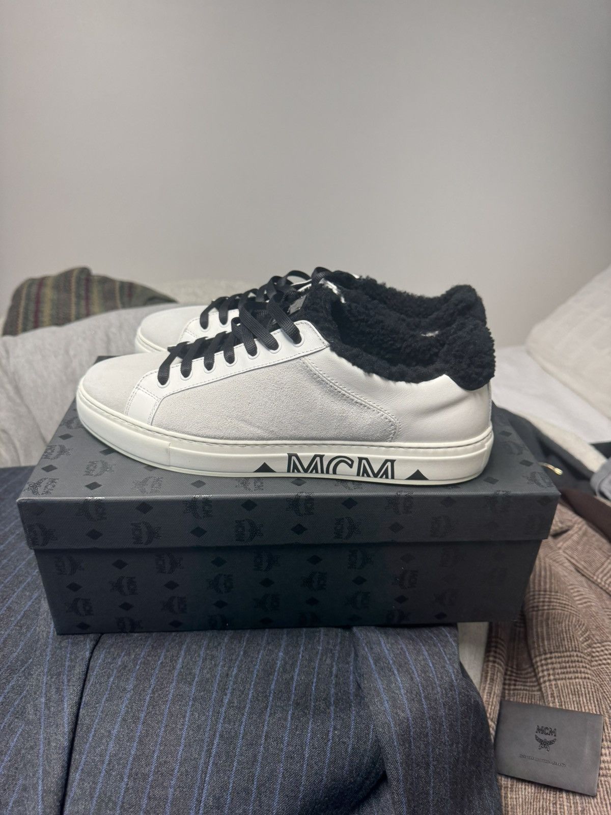 MCM White mcm sneaker brand new with dust bag Size US 12 / EU 45 - 1 Thumbnail