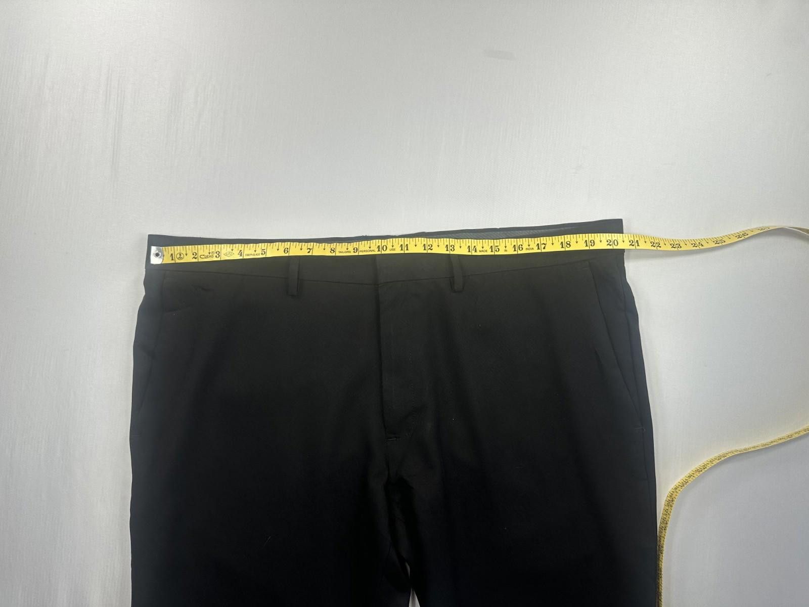 Other Kenneth Cole Reaction Flat Front Dress Pants Black Men 40/30 Size US 40 / EU 56 - 3 Thumbnail