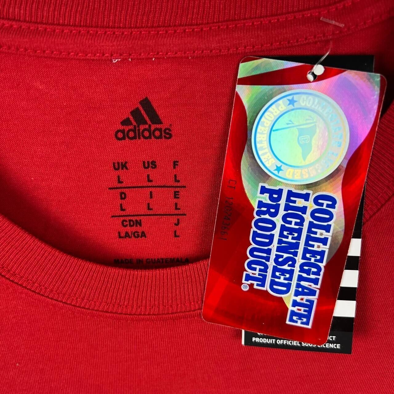 Adidas NC State Wolfpack NCAA Large Adidas Casual T-Shirt Red Size US L / EU 52-54 / 3 - 4 Thumbnail