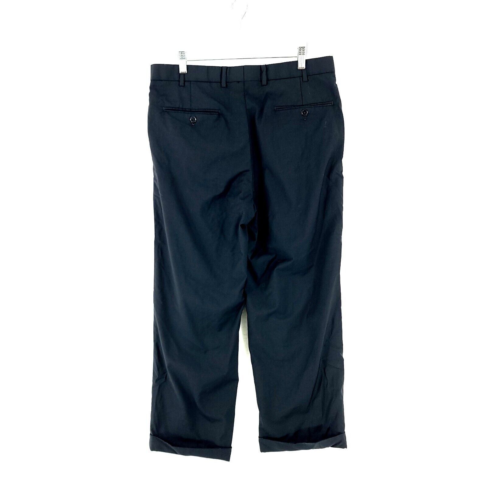 Brooks Brothers Brooks Brothers Loro Piana Wool Blue Pleated Cuffed Mid Rise Size 34S - 3 Thumbnail