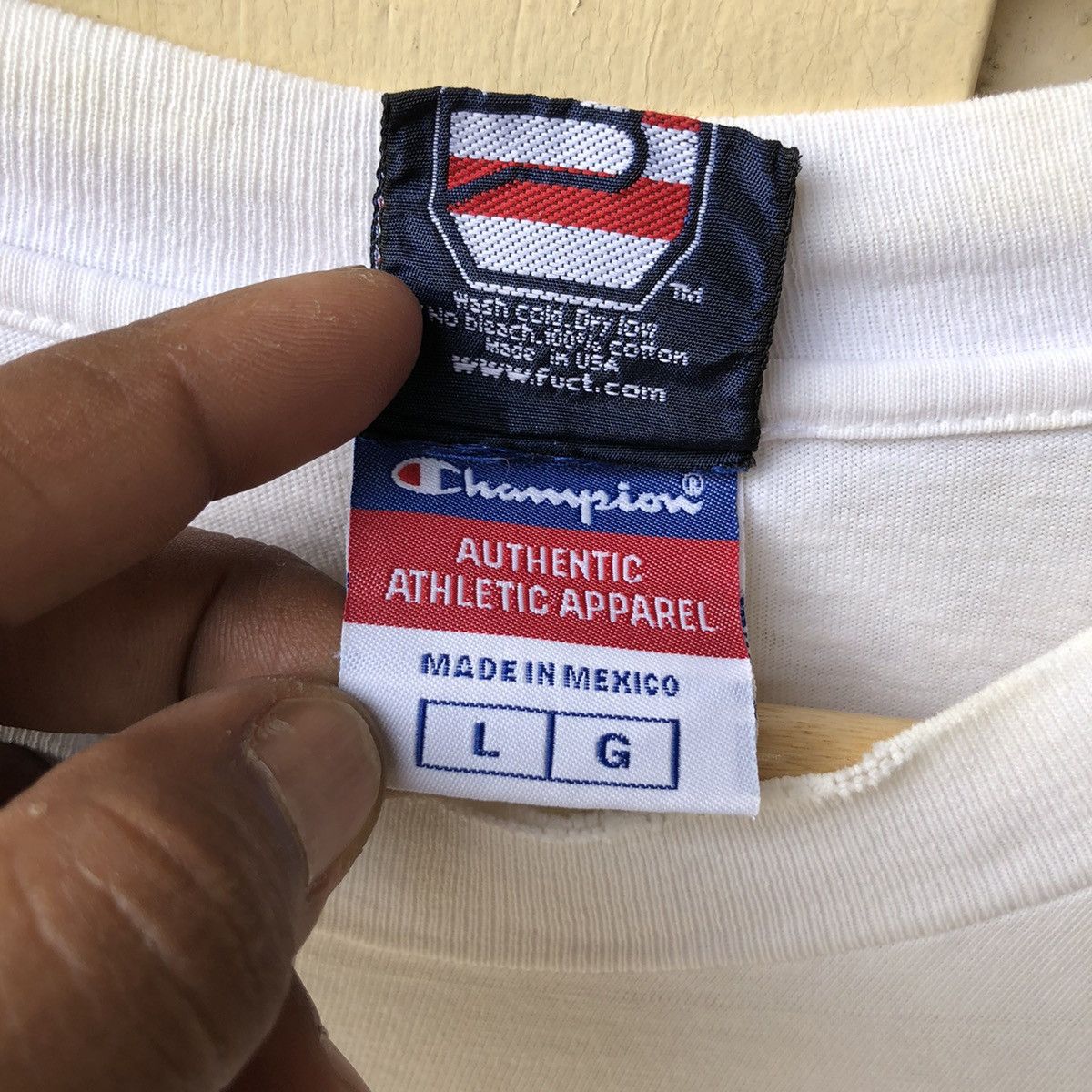 Champion 🔥Distressed🔥 Vintage FUCT x Champion Tshirt Size US L / EU 52-54 / 3 - 6 Thumbnail
