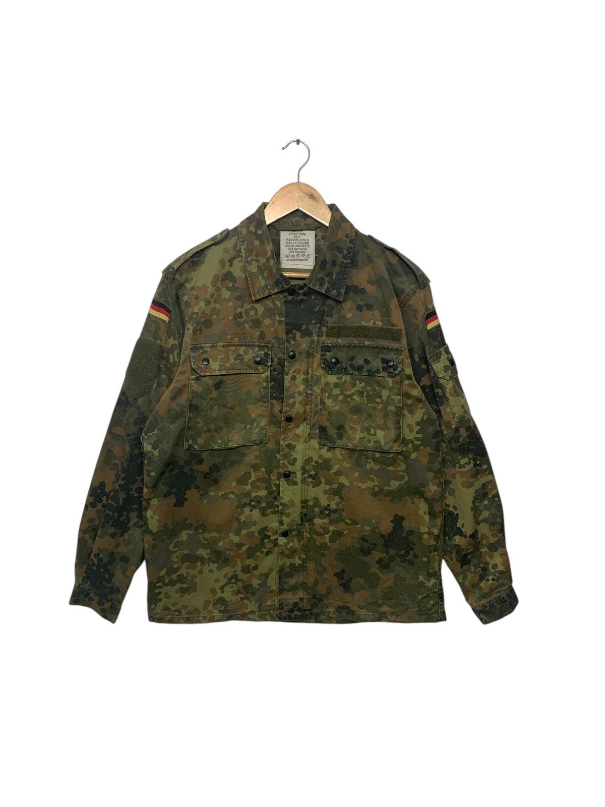 Vintage Rare Vintage 80's Germany Military Jacket Zipper Down Size US L / EU 52-54 / 3 - 1 Thumbnail