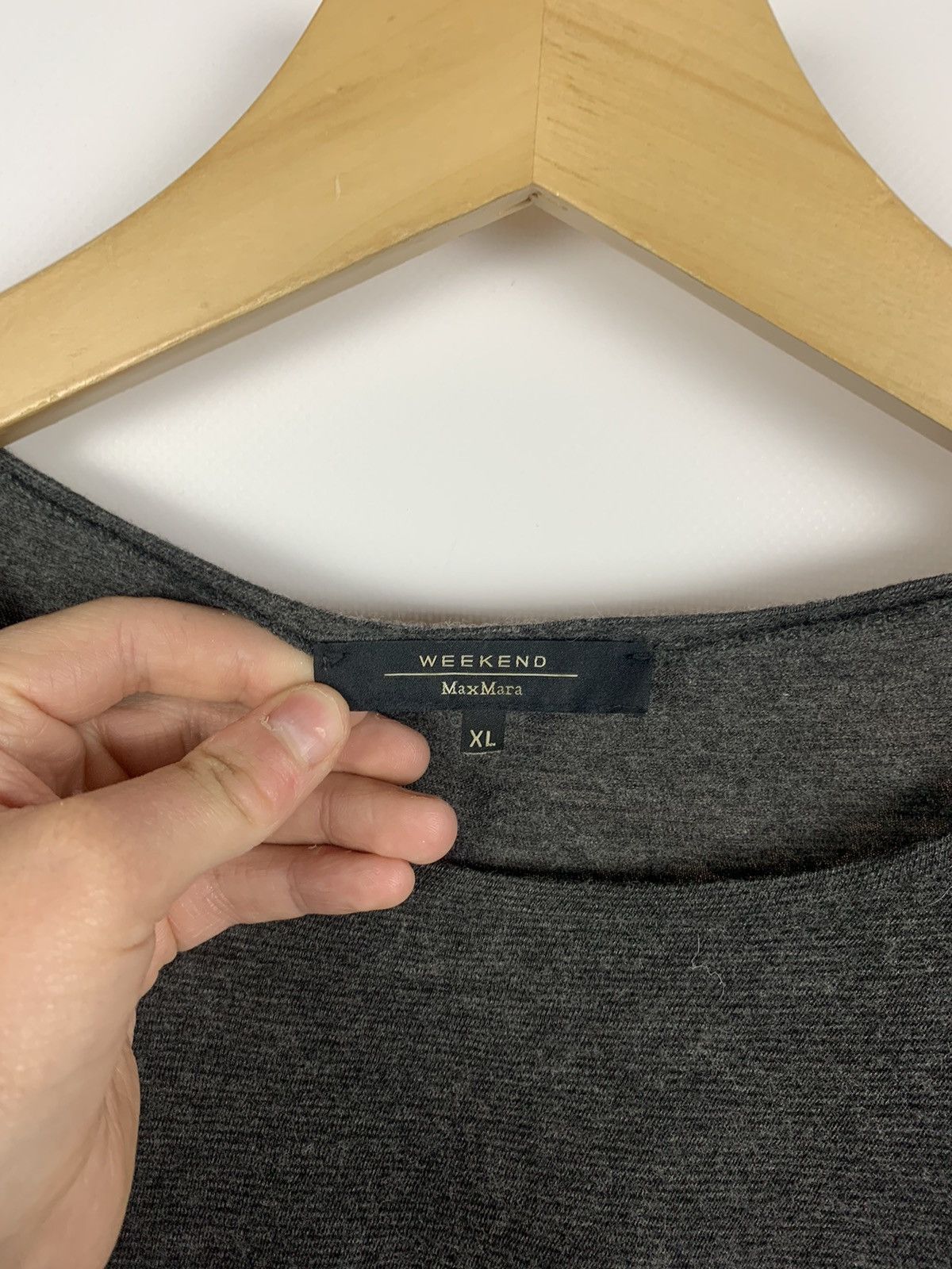 Max Mara Weekend Max Mara Gray Long Sleeve T-Shirt Size XL Luxury Top Size XL / US 12-14 / IT 48-50 - 8 Thumbnail