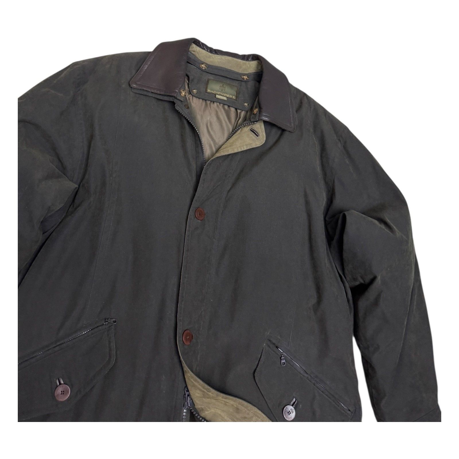 Rainforest RAINFOREST Leather Trim Vintage Luxury Trench Coat Large Size US L / EU 52-54 / 3 - 5 Thumbnail